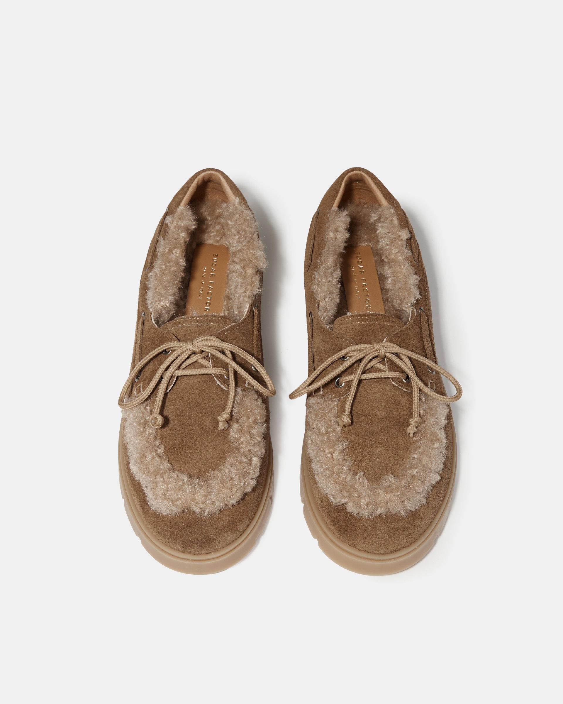 Коричневые замшевые мокасины