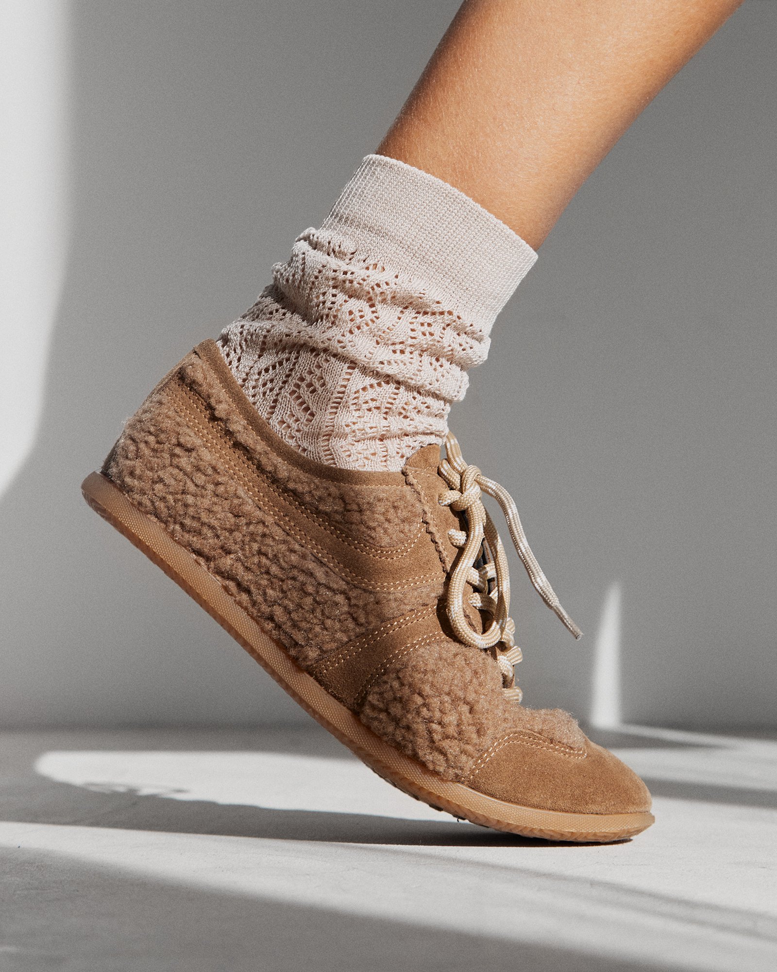 Бежевые замшевые кеды - Image 5 of 6