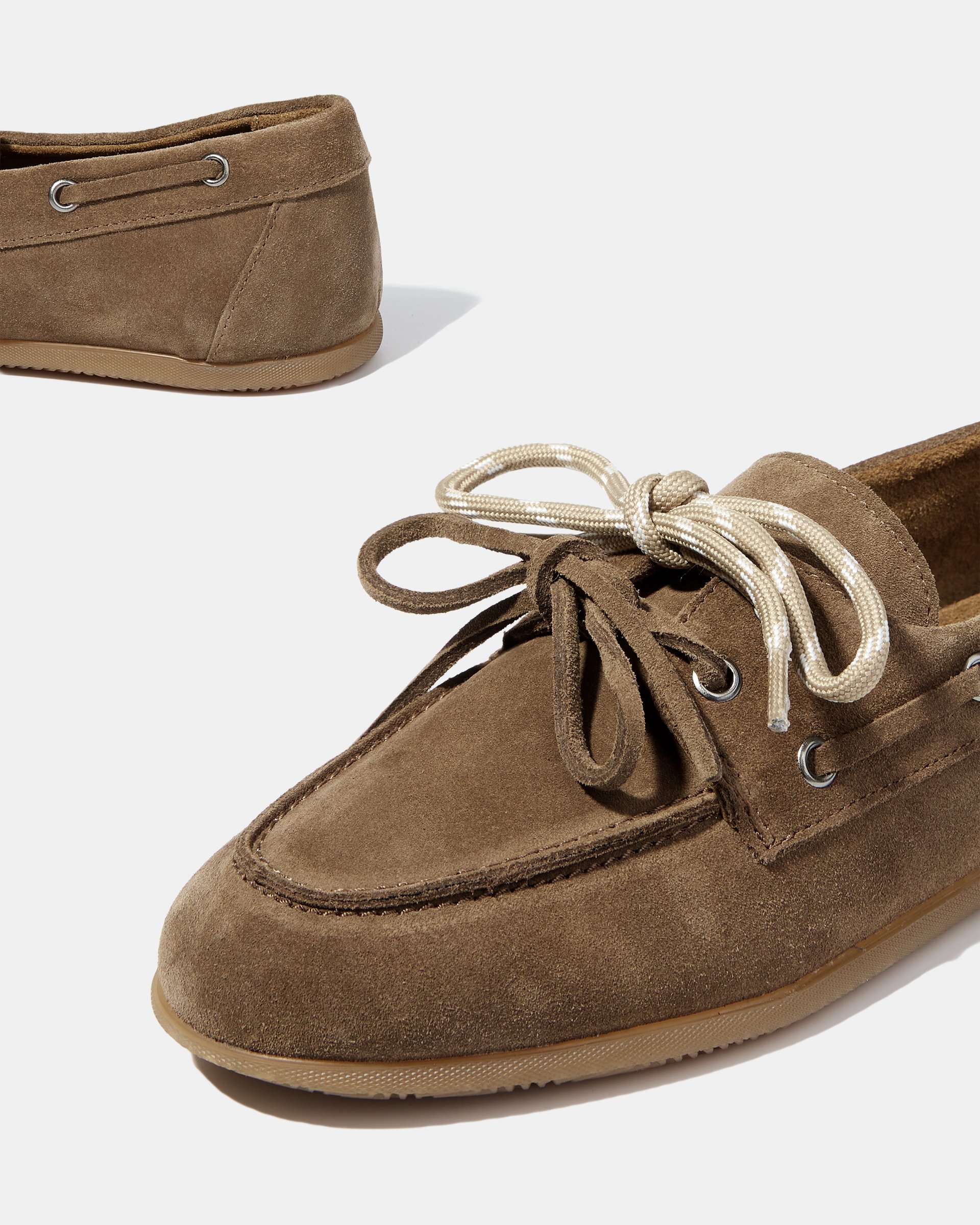 Бежевые замшевые мокасины - Image 4 of 5