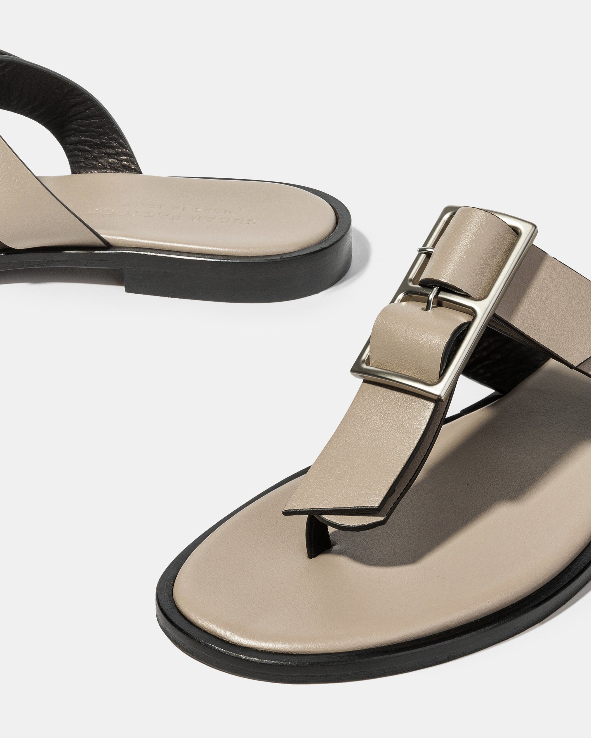 Бежевые шлепанцы из натуральной кожи - Image 4 of 4