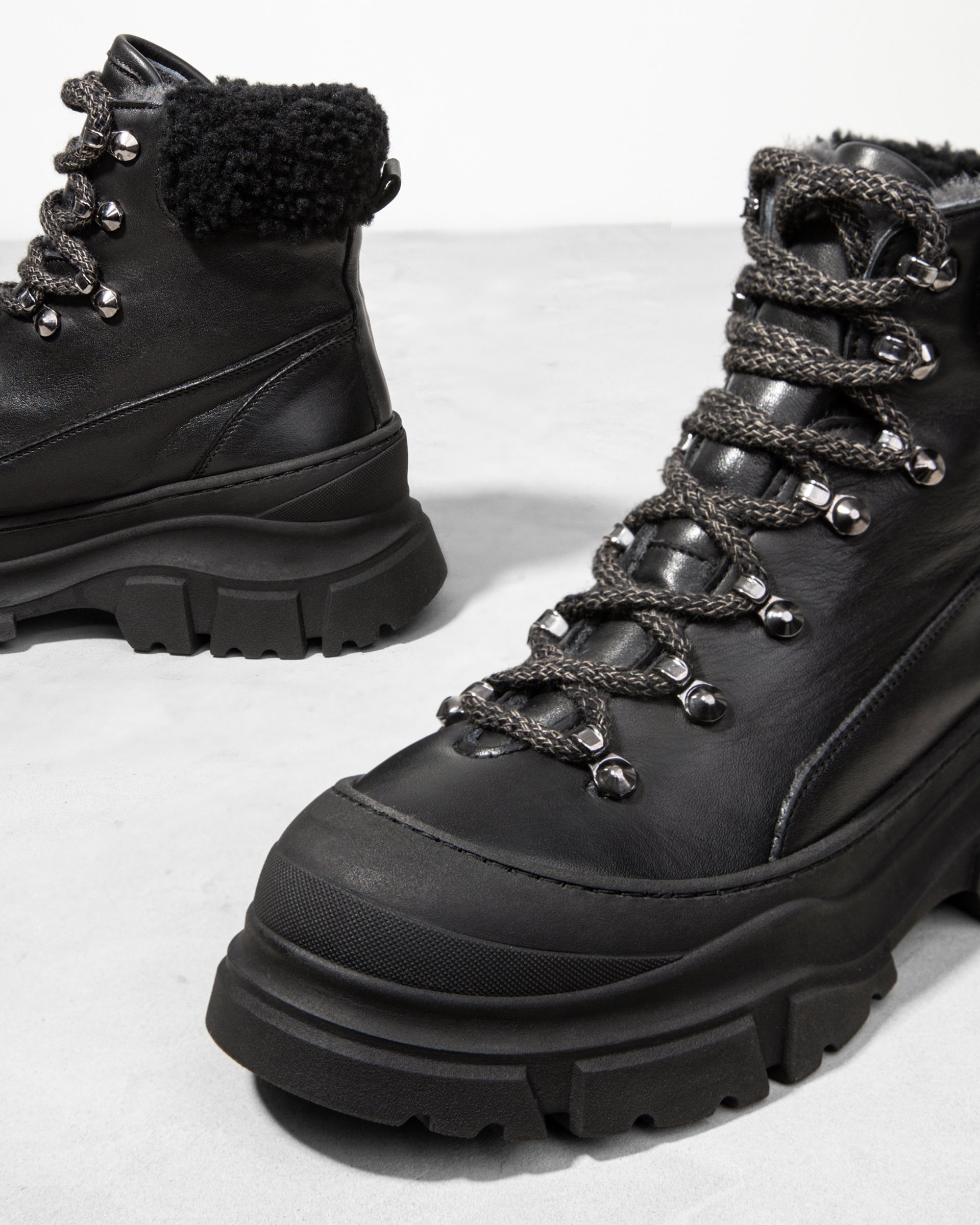 Черные зимние кожаные ботинки - Image 4 of 7