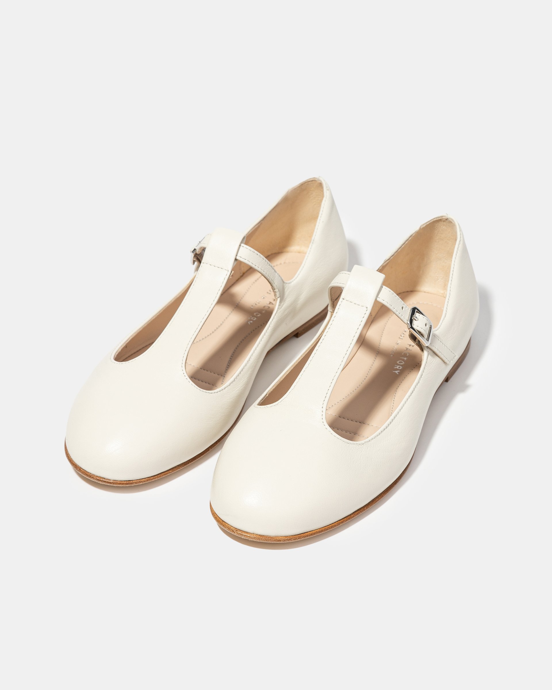 Кремовые кожаные балетки с ремешками - Image 2 of 5
