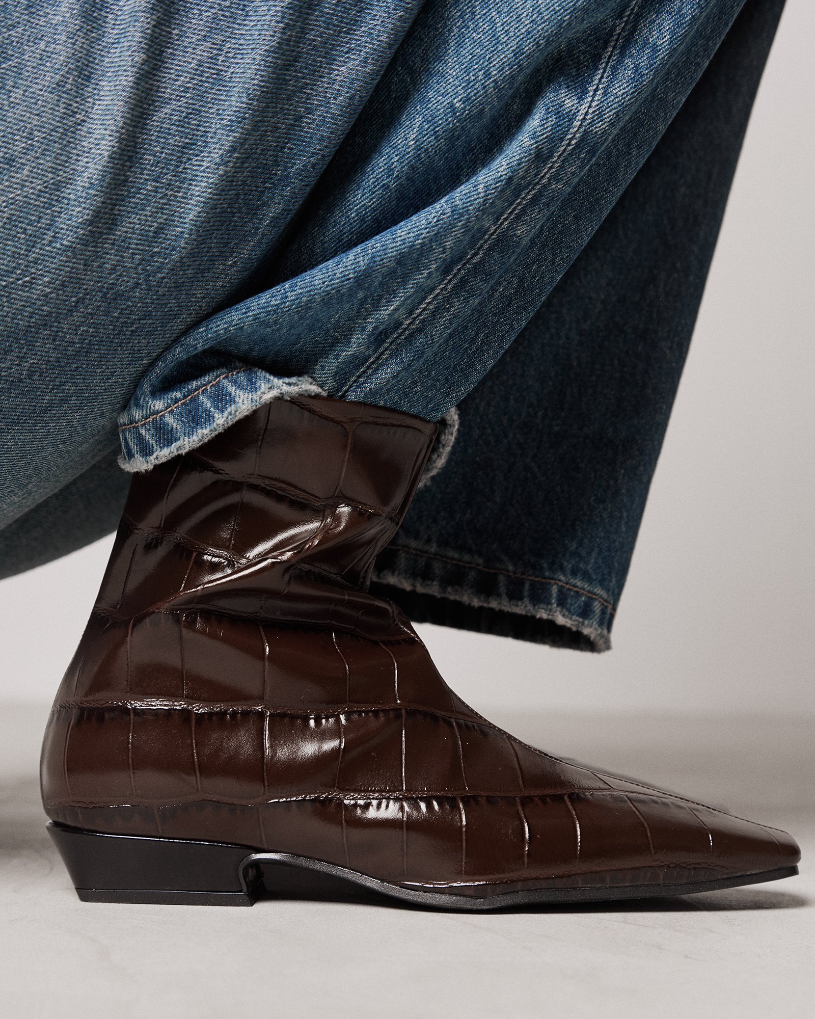 Коричневые кожаные ботинки - Image 5 of 6