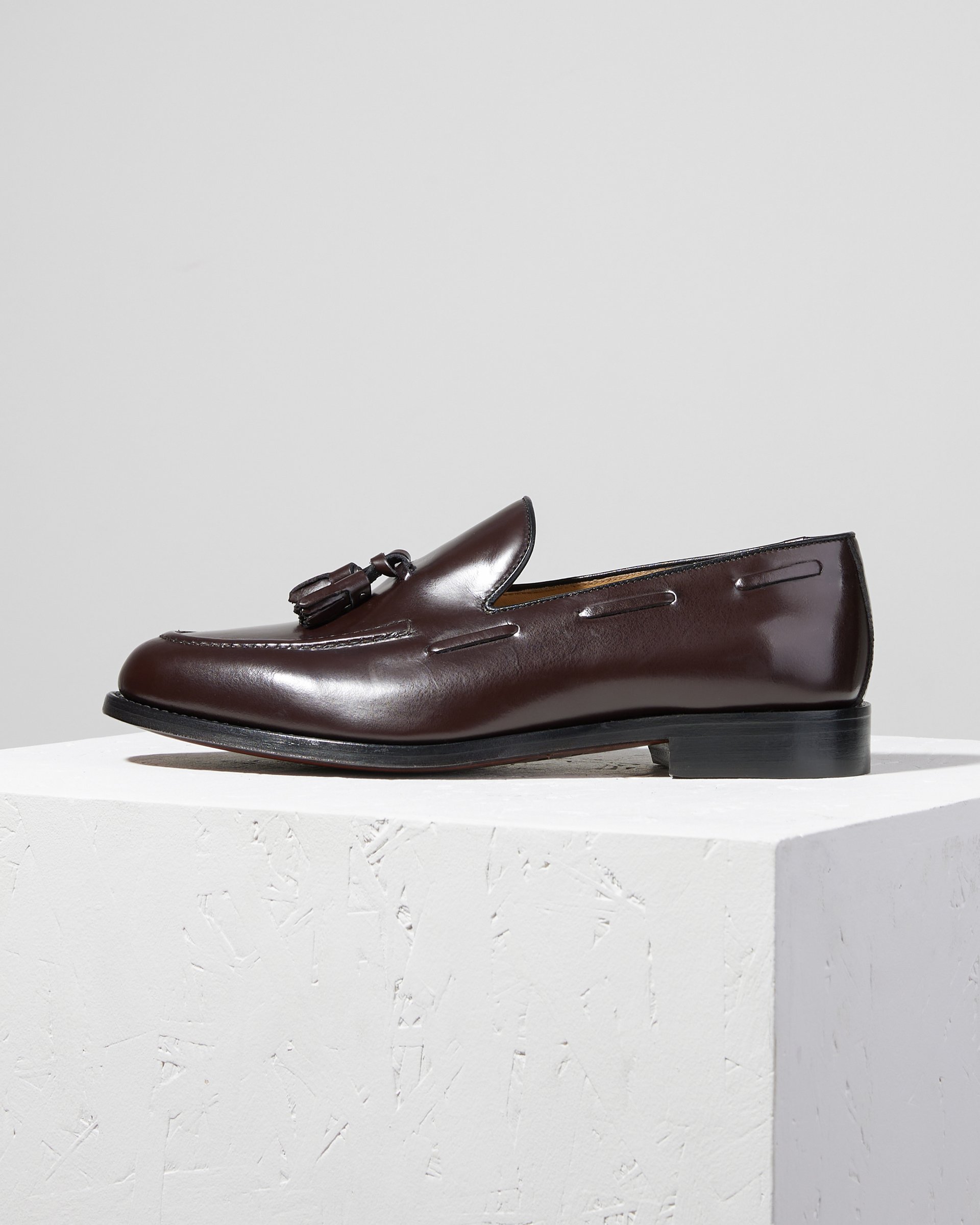 Темно-коричневые кожаные туфли