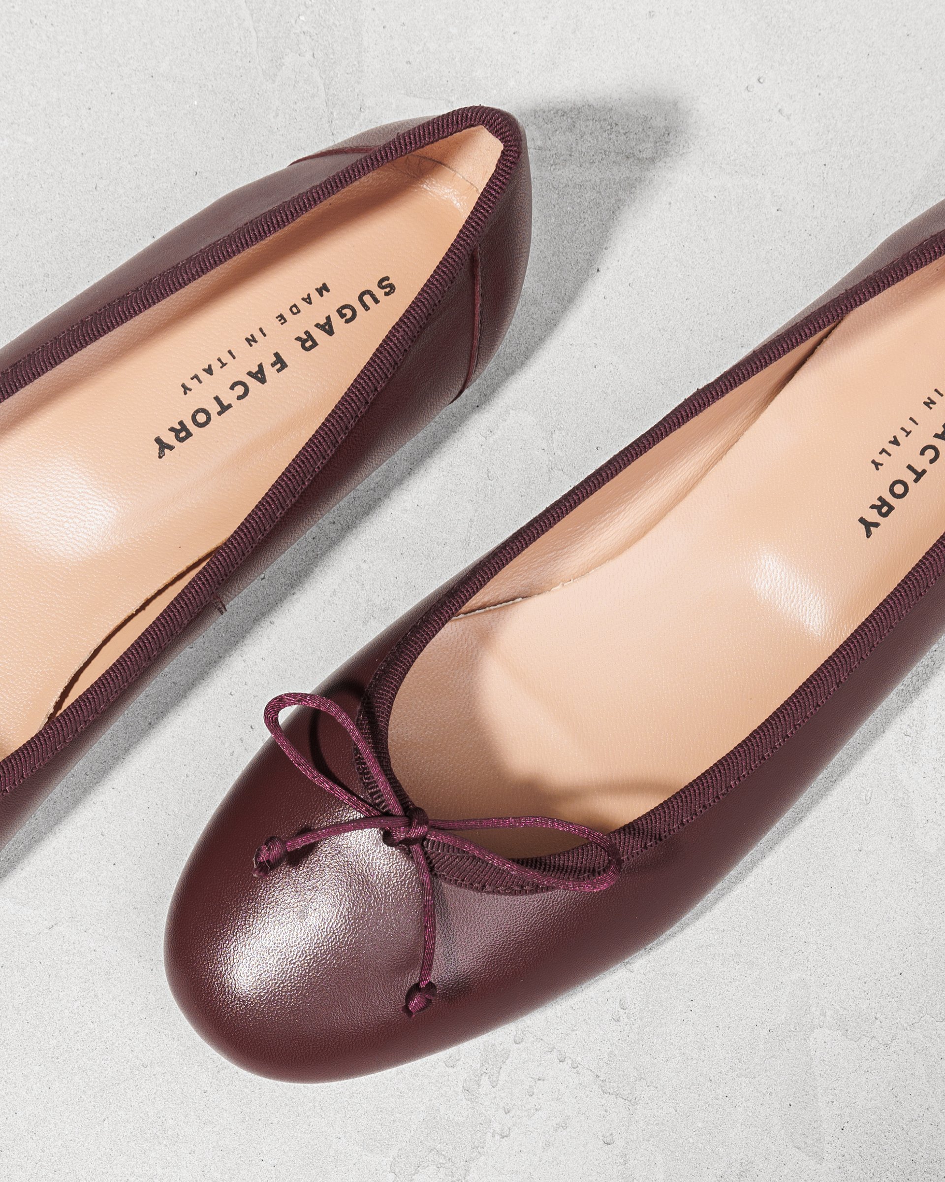 Бордовые балетки из натуральной кожи - Image 4 of 7