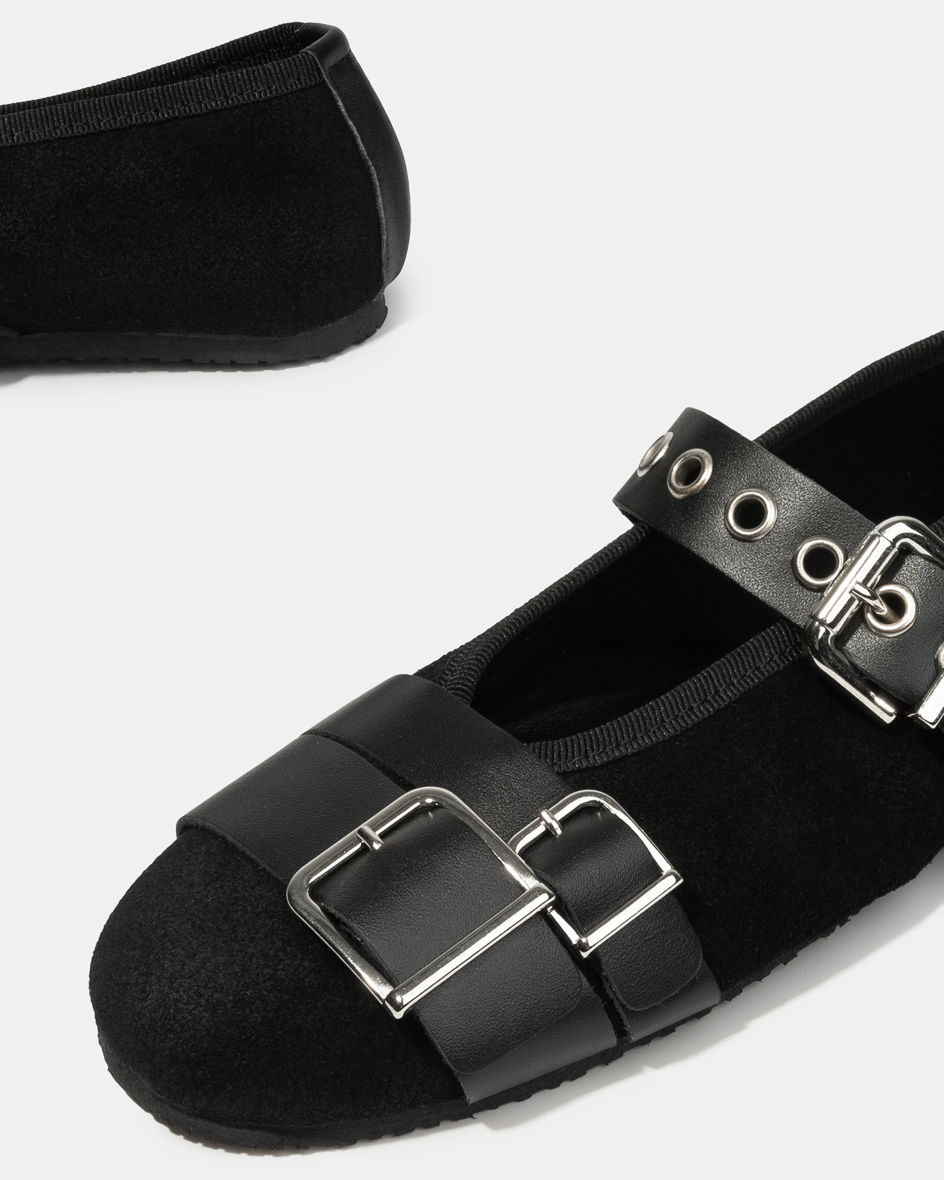 Черные замшевые туфли с ремешком - Image 5 of 5