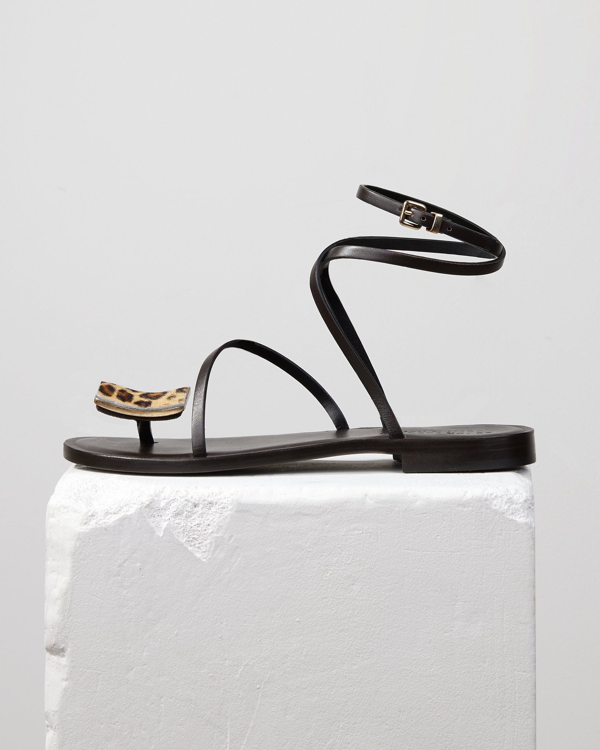 Леопардовые кожаные босоножки - Main image