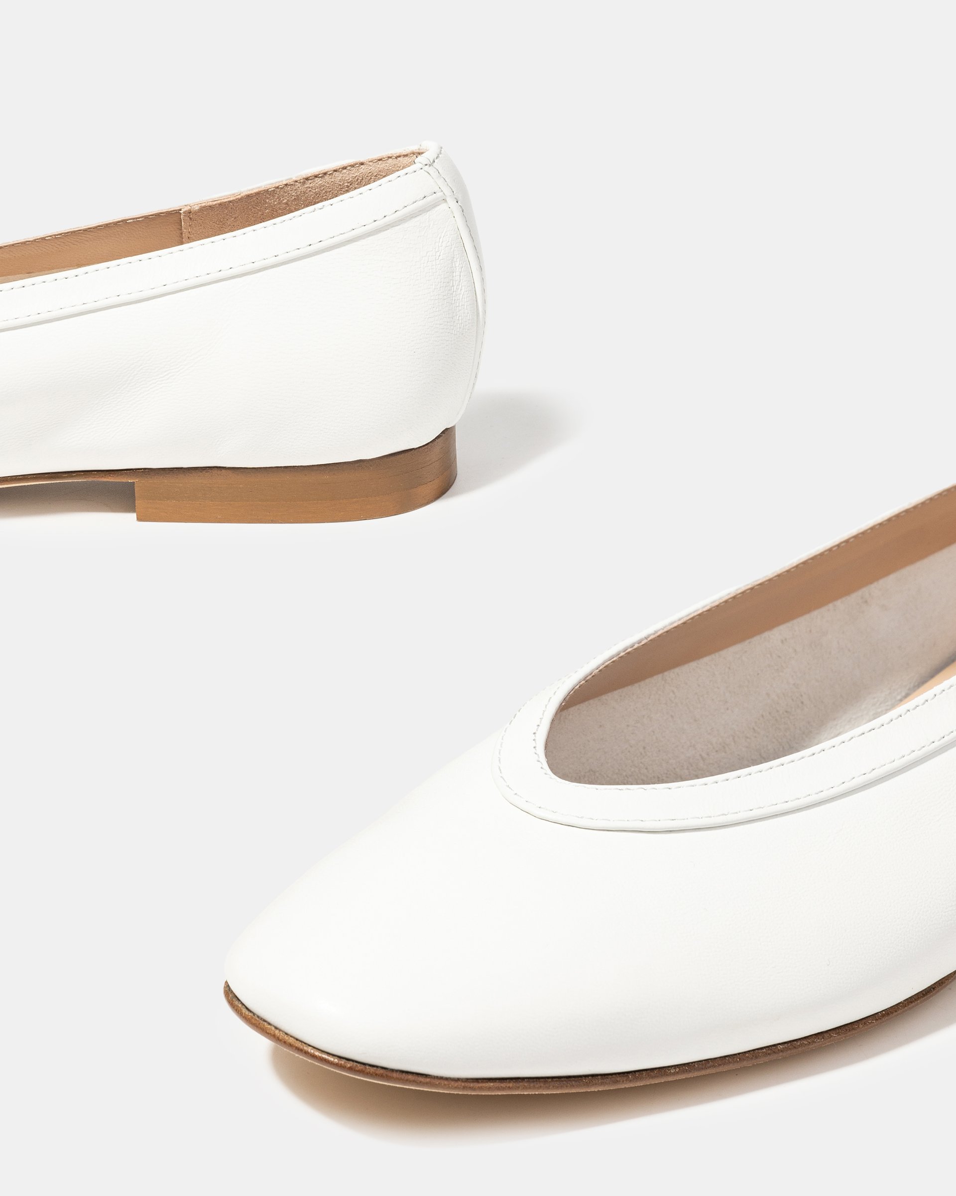 Белые кожаные балетки - Image 4 of 5