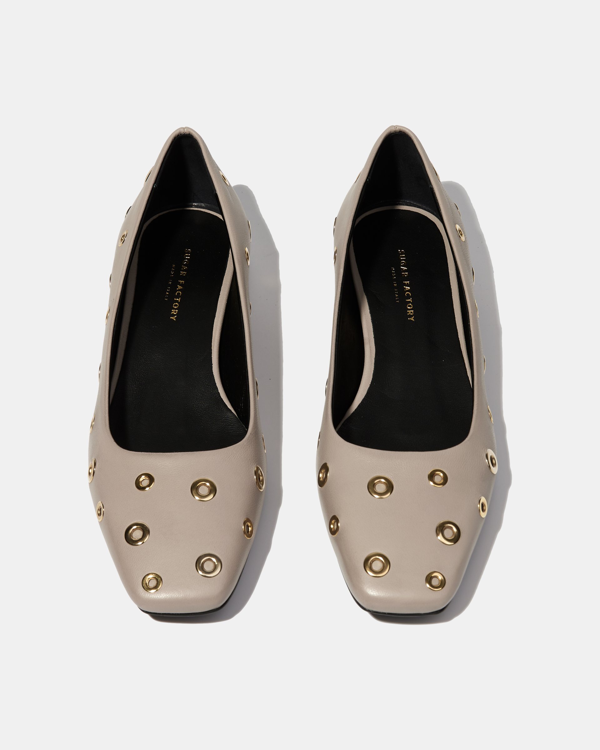 Серые кожаные туфли с заклепками - Image 3 of 4