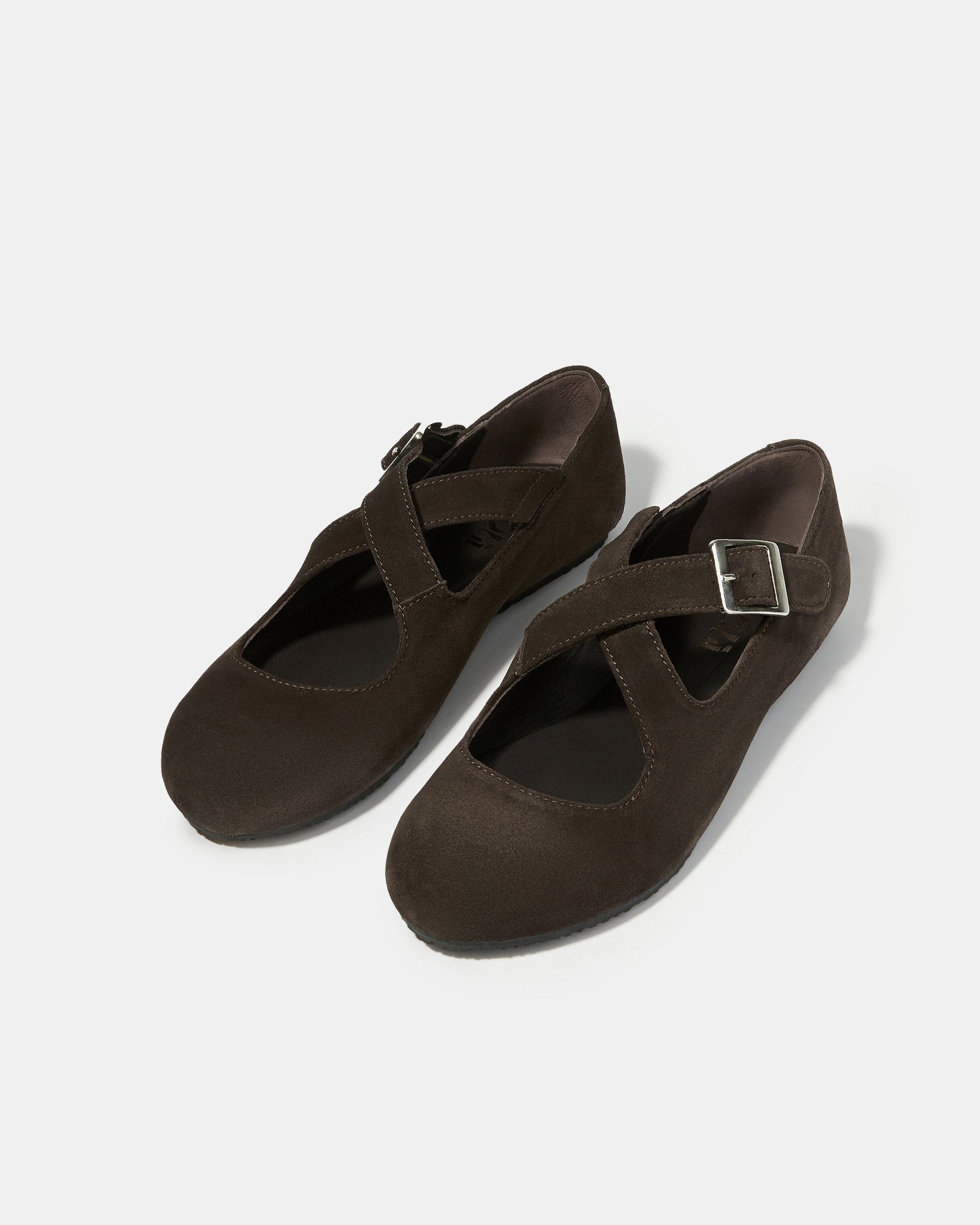 Темно-коричневые замшевые балетки - Image 2 of 5