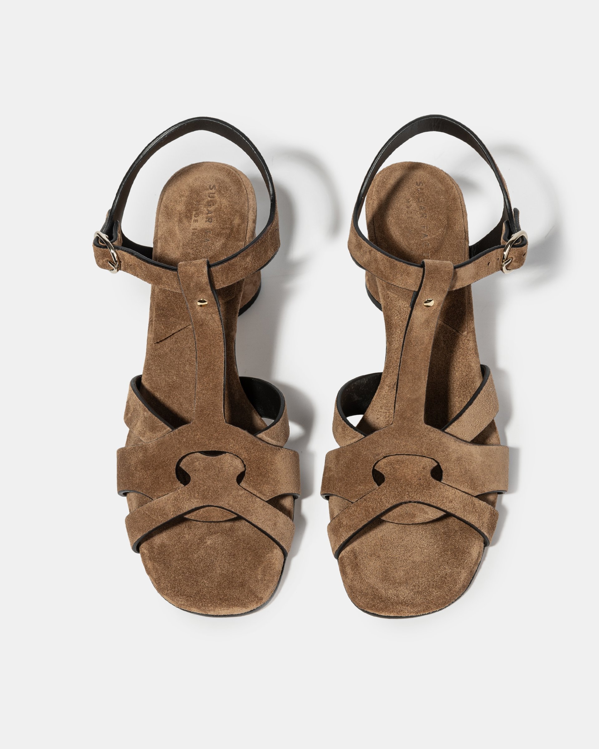 Замшевые босоножки на толстом каблуке - Image 3 of 4