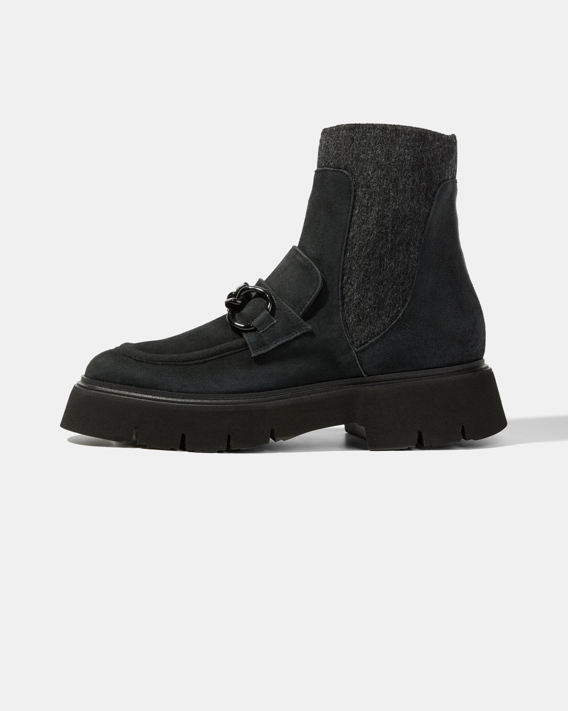 Темно-серые замшевые ботинки - Main image