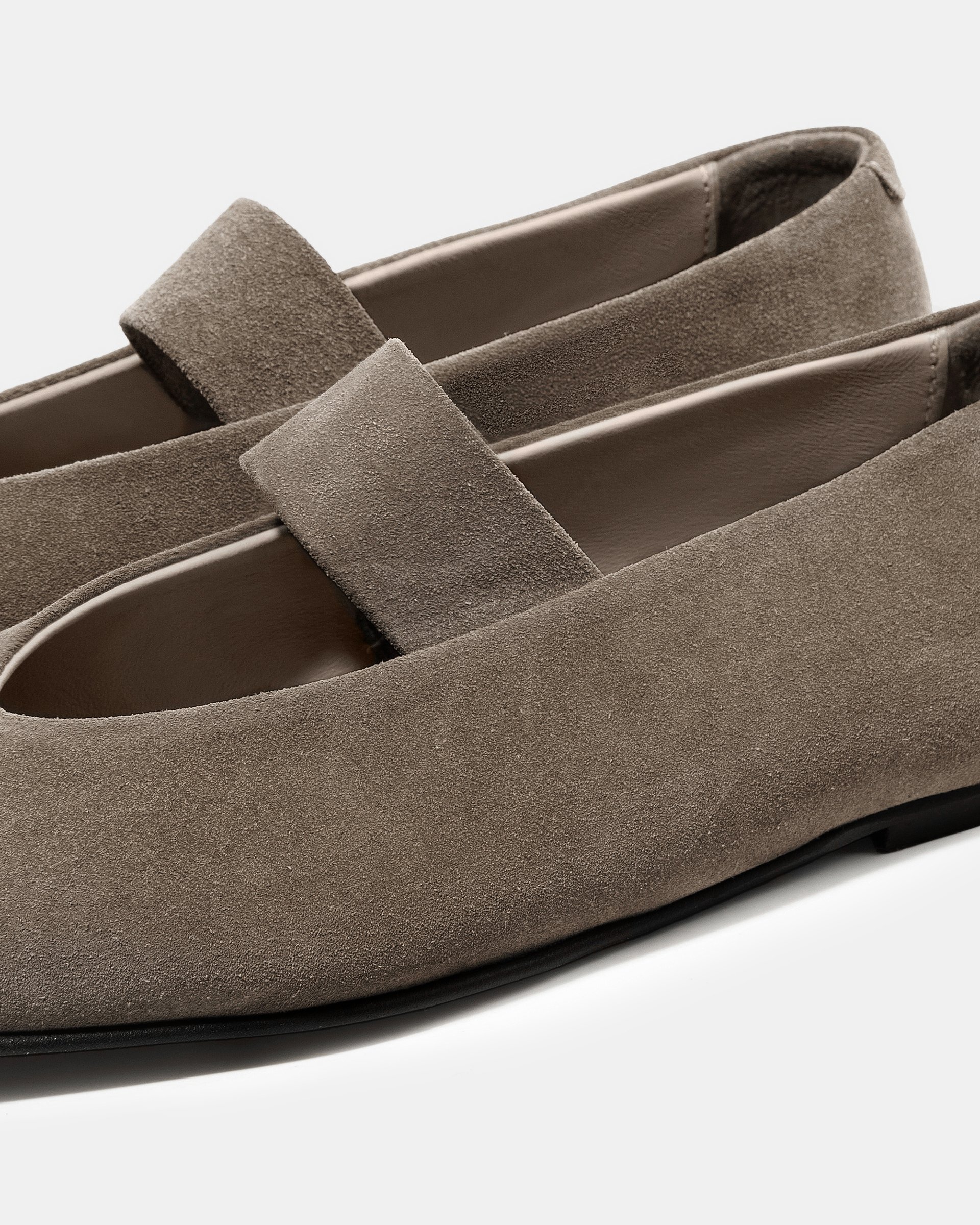 Серые замшевые туфли на плоской подошве - Image 4 of 4
