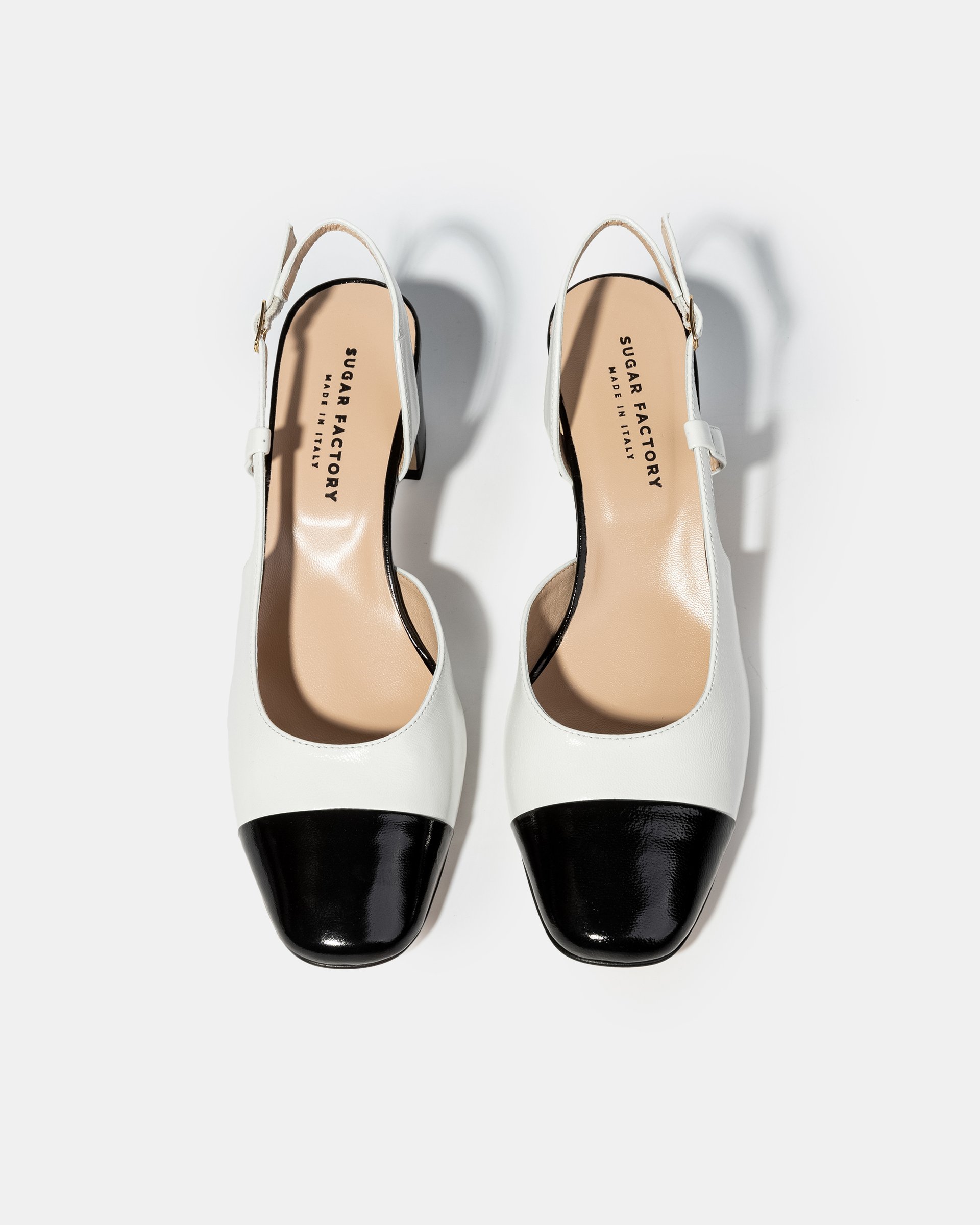 Черно-белые туфли из натуральной кожи - Image 3 of 4