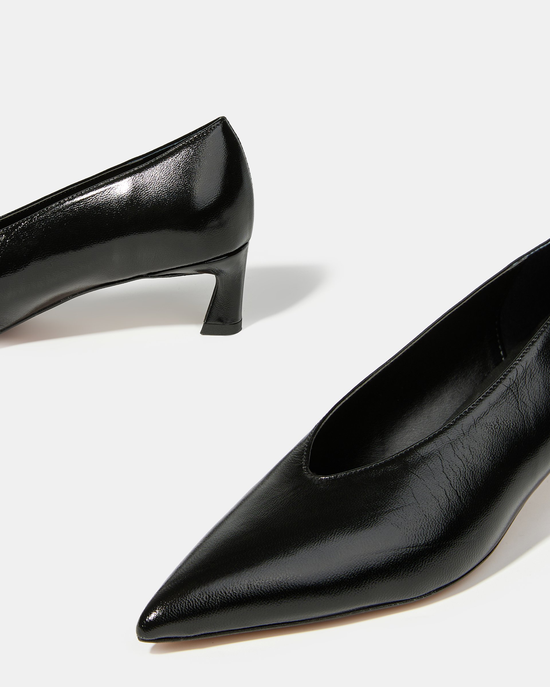 Чёрные кожаные туфли на каблуке - Image 4 of 5