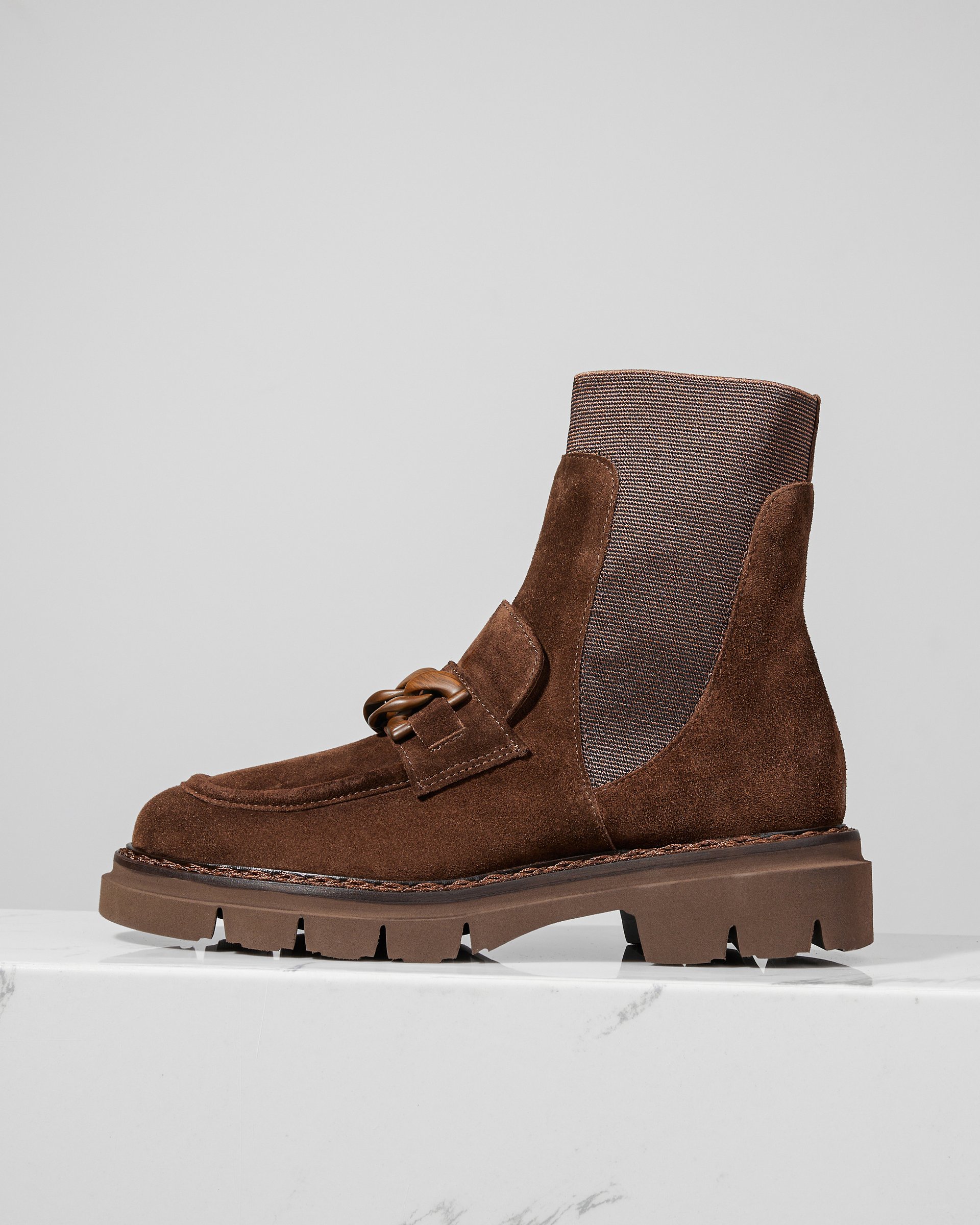 Коричневые замшевые ботинки - Main image