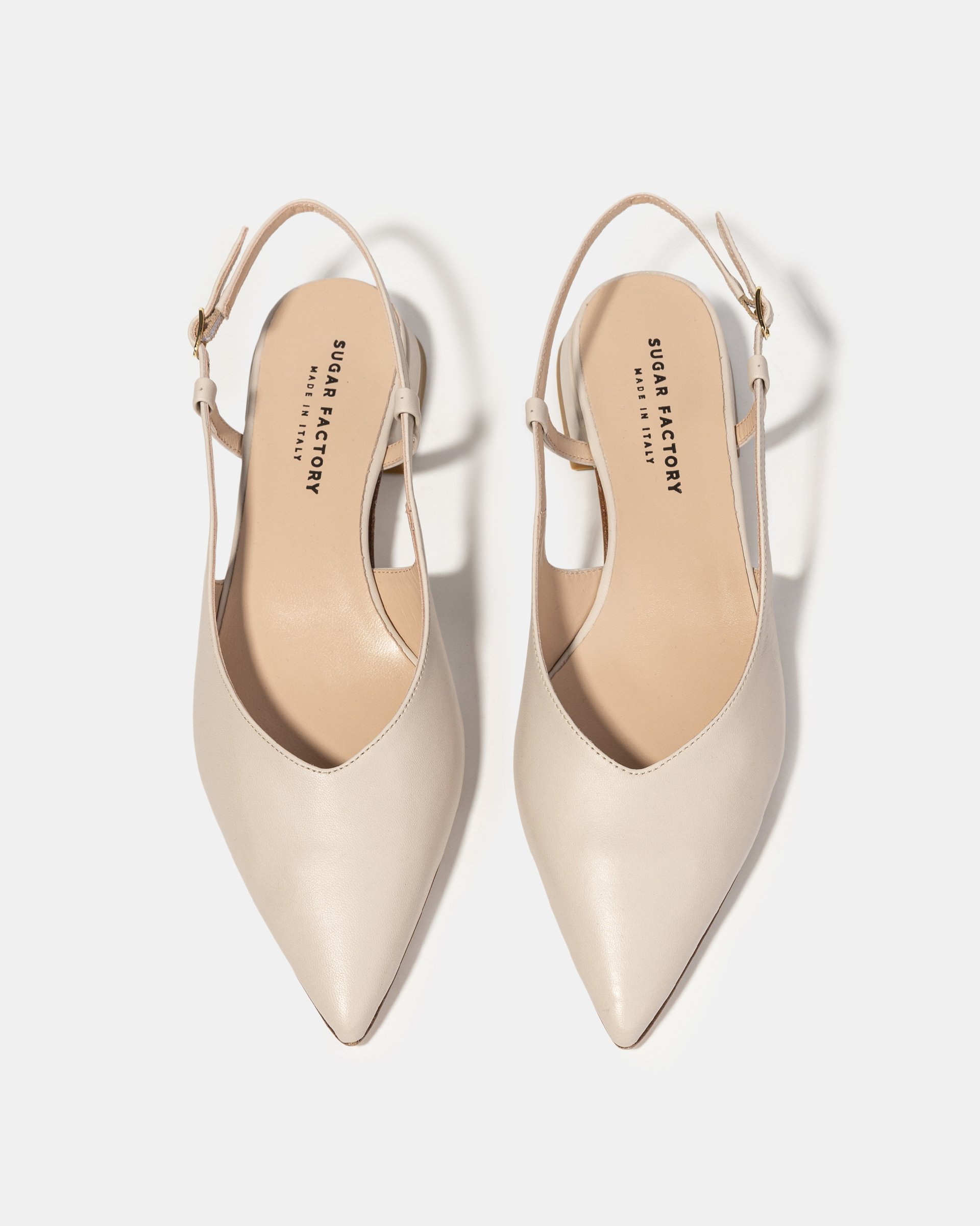 Бежевые кожаные туфли на ремешке - Image 3 of 4