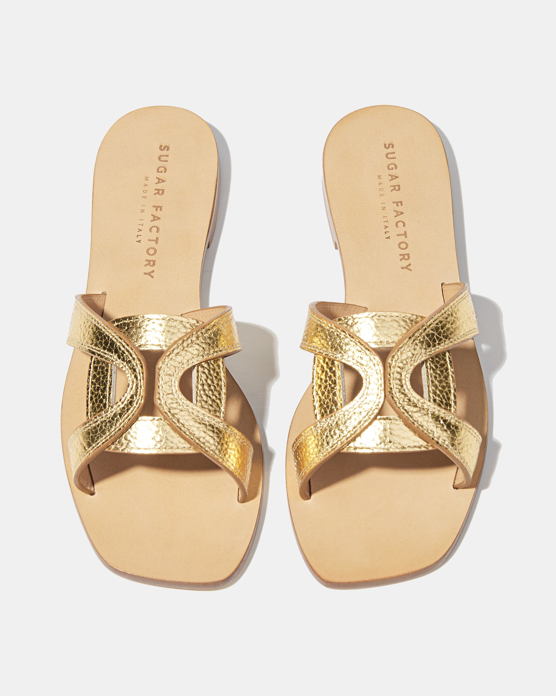 Золотистые кожаные пантолеты - Image 3 of 5