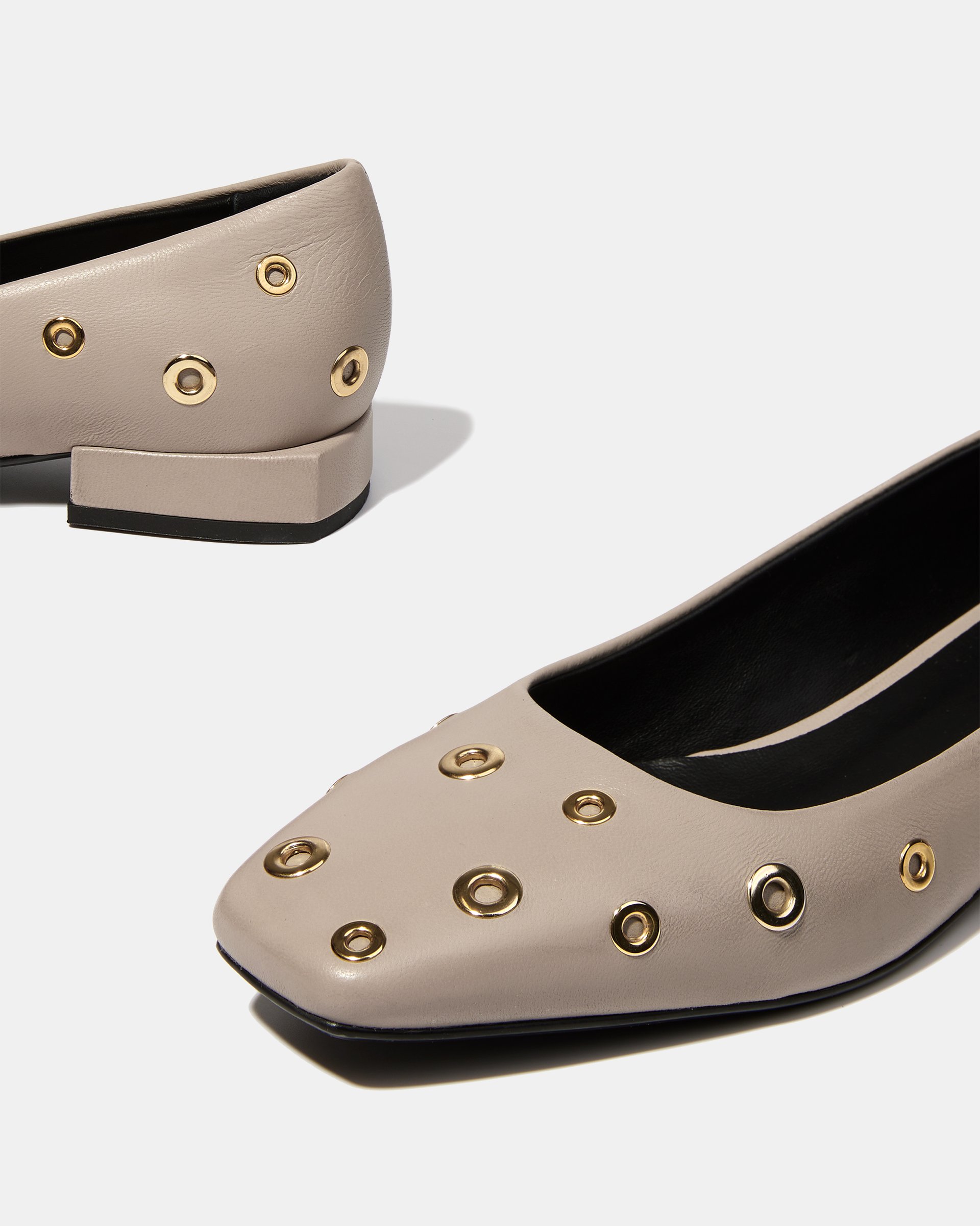 Серые кожаные туфли с заклепками - Image 4 of 4