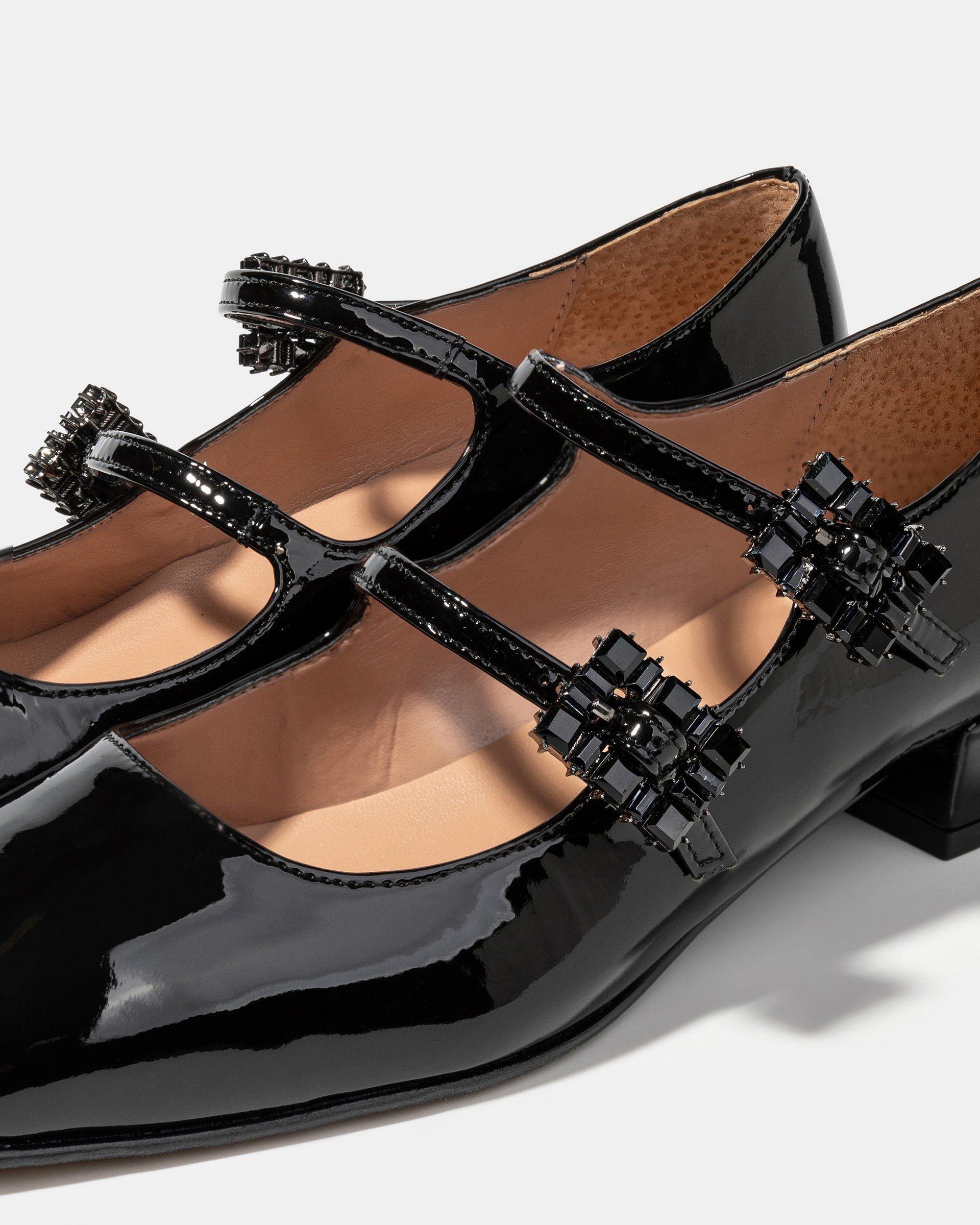 Черные лакированные туфли на низком каблуке - Image 4 of 5