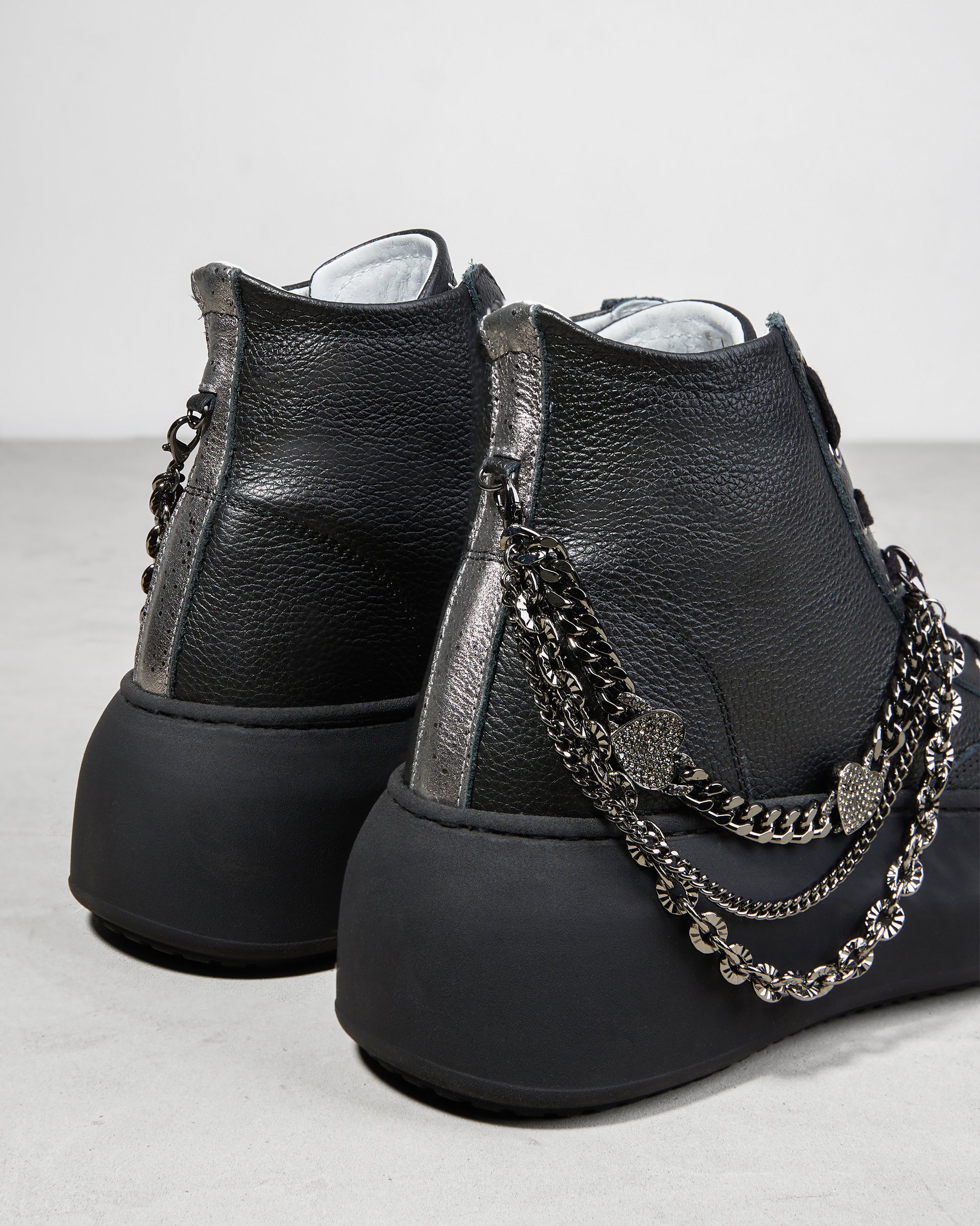 Черные кожаные ботинки с цепочкой - Image 4 of 4