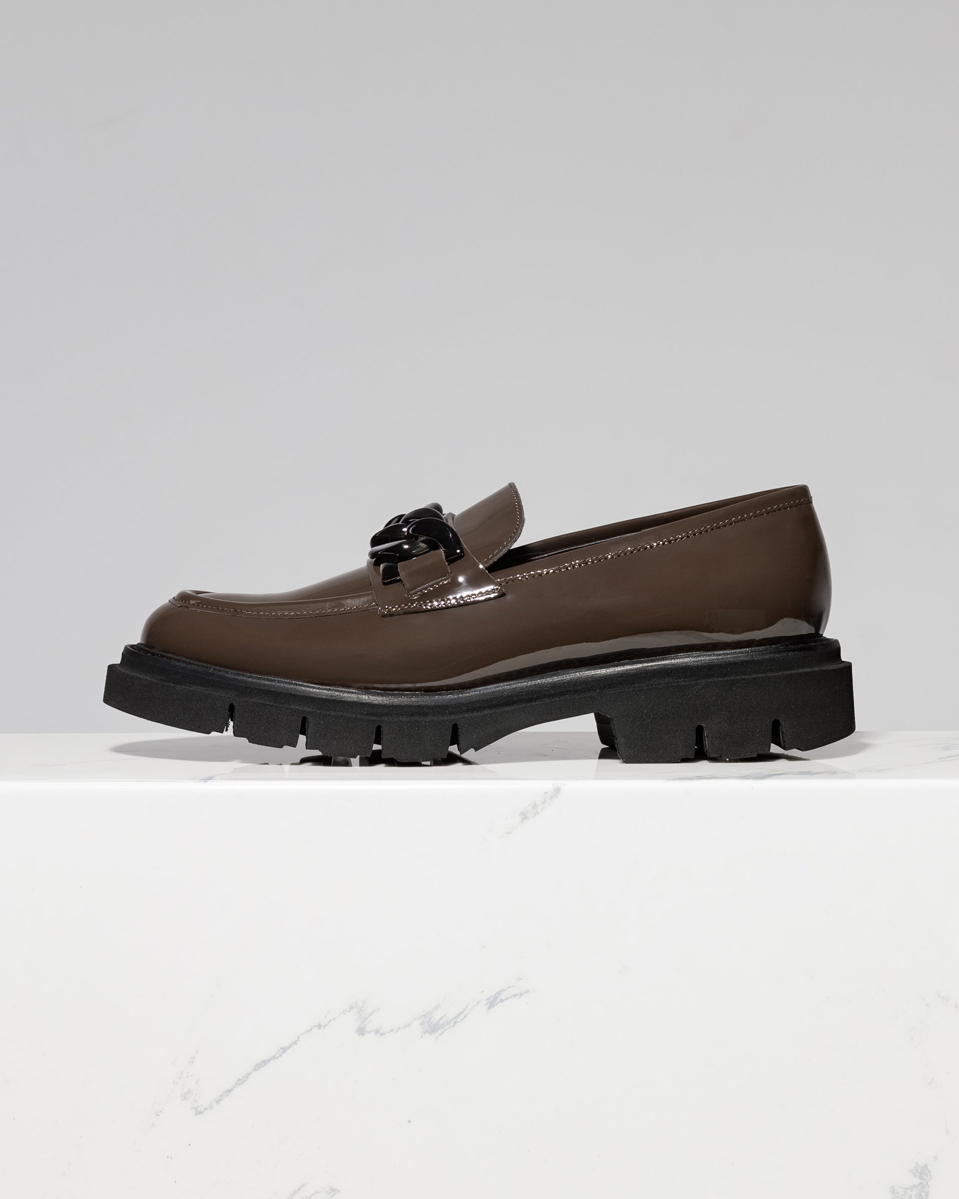 Темно-коричневые лоферы - Main image