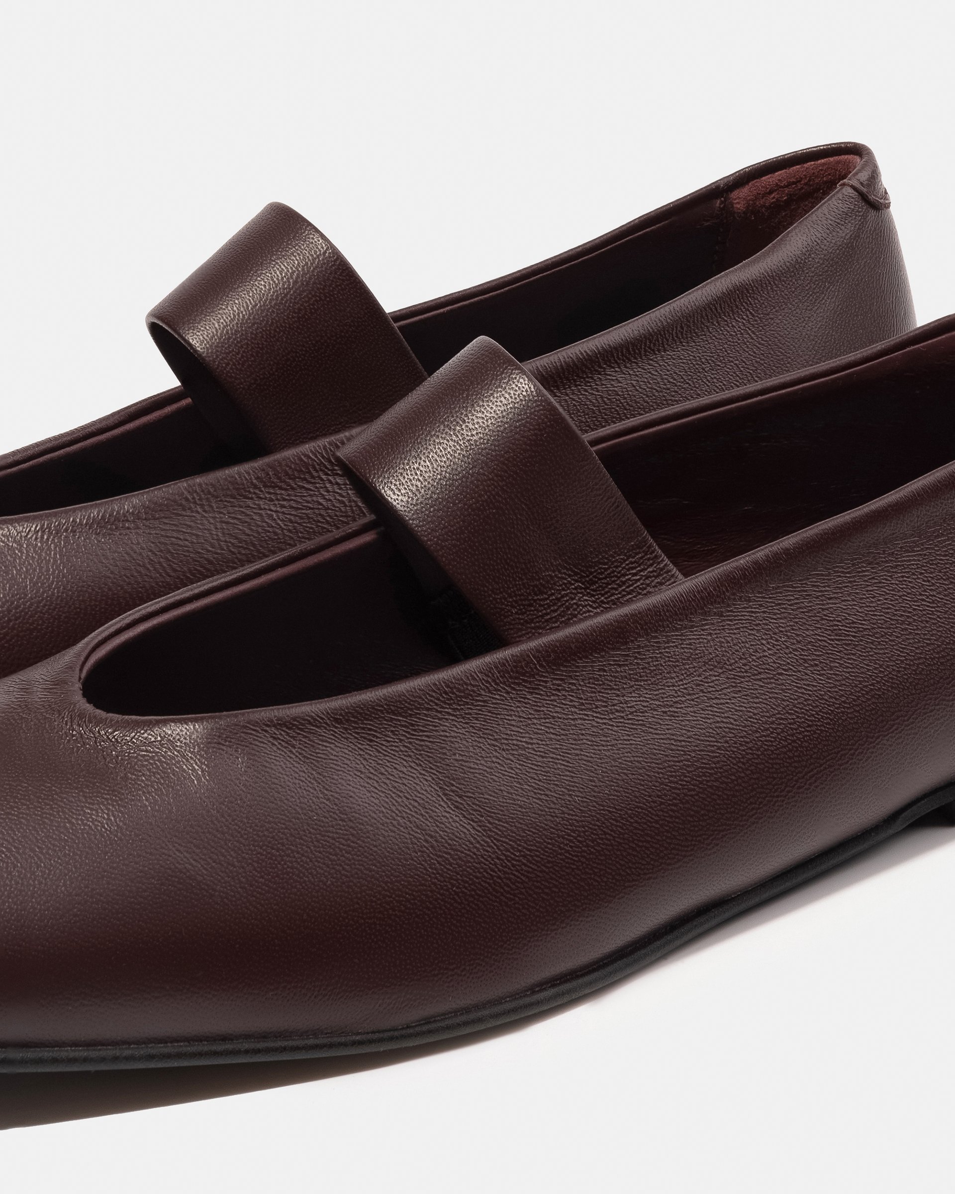 Бордовые балетки из натуральной кожи - Image 4 of 4