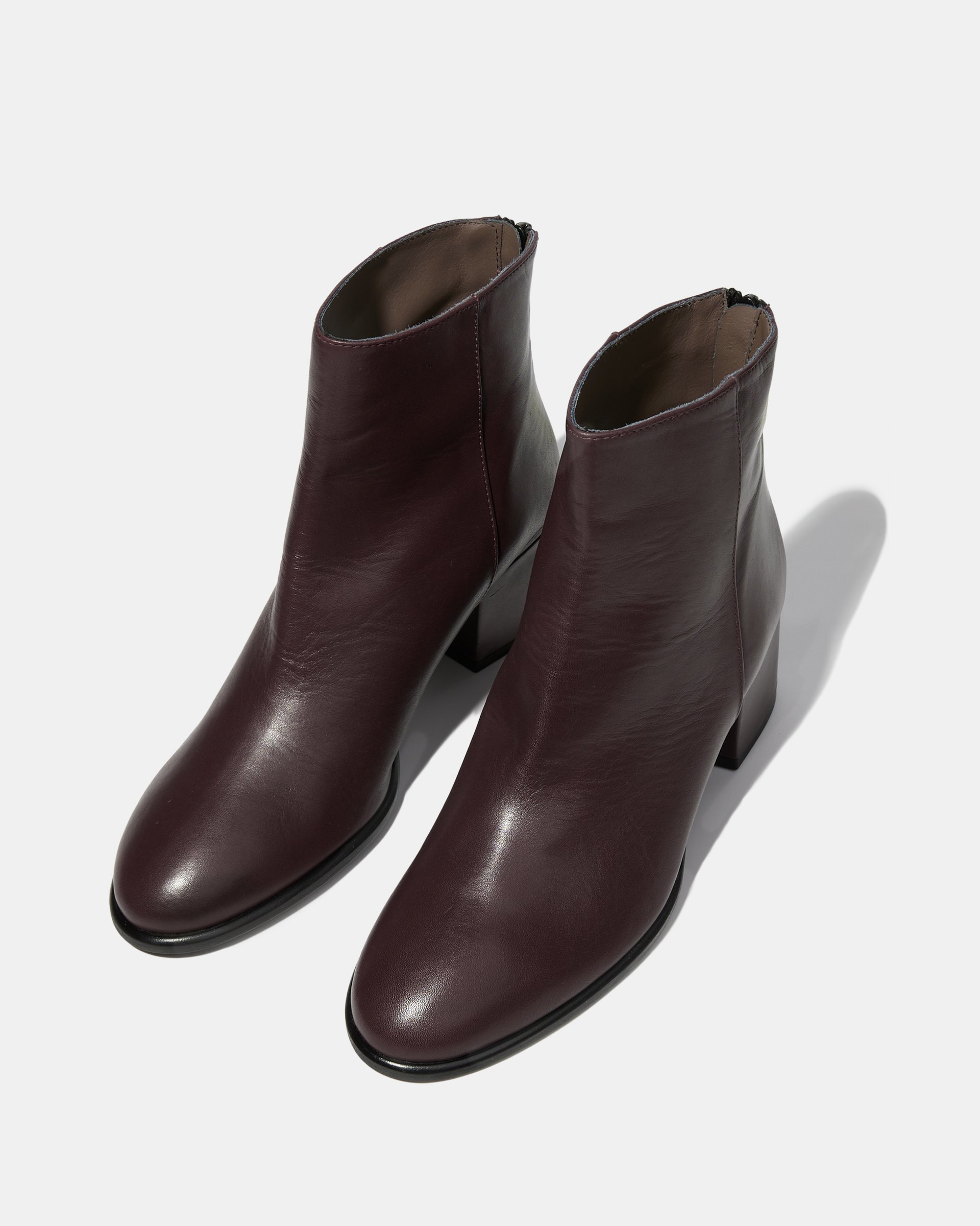 Темно-бордовые кожаные ботильоны - Image 2 of 4