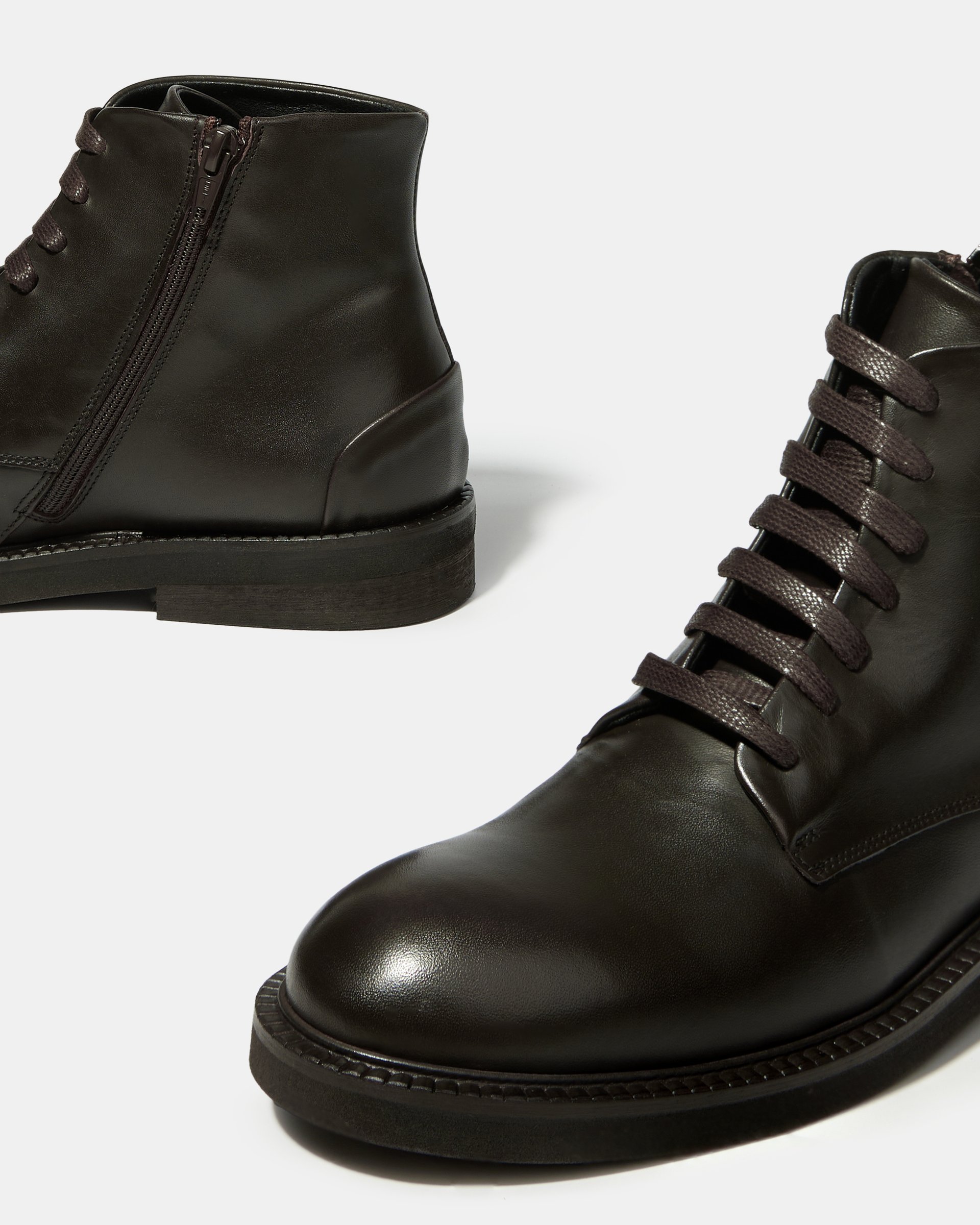 Темно-коричневые кожаные ботинки - Image 4 of 4