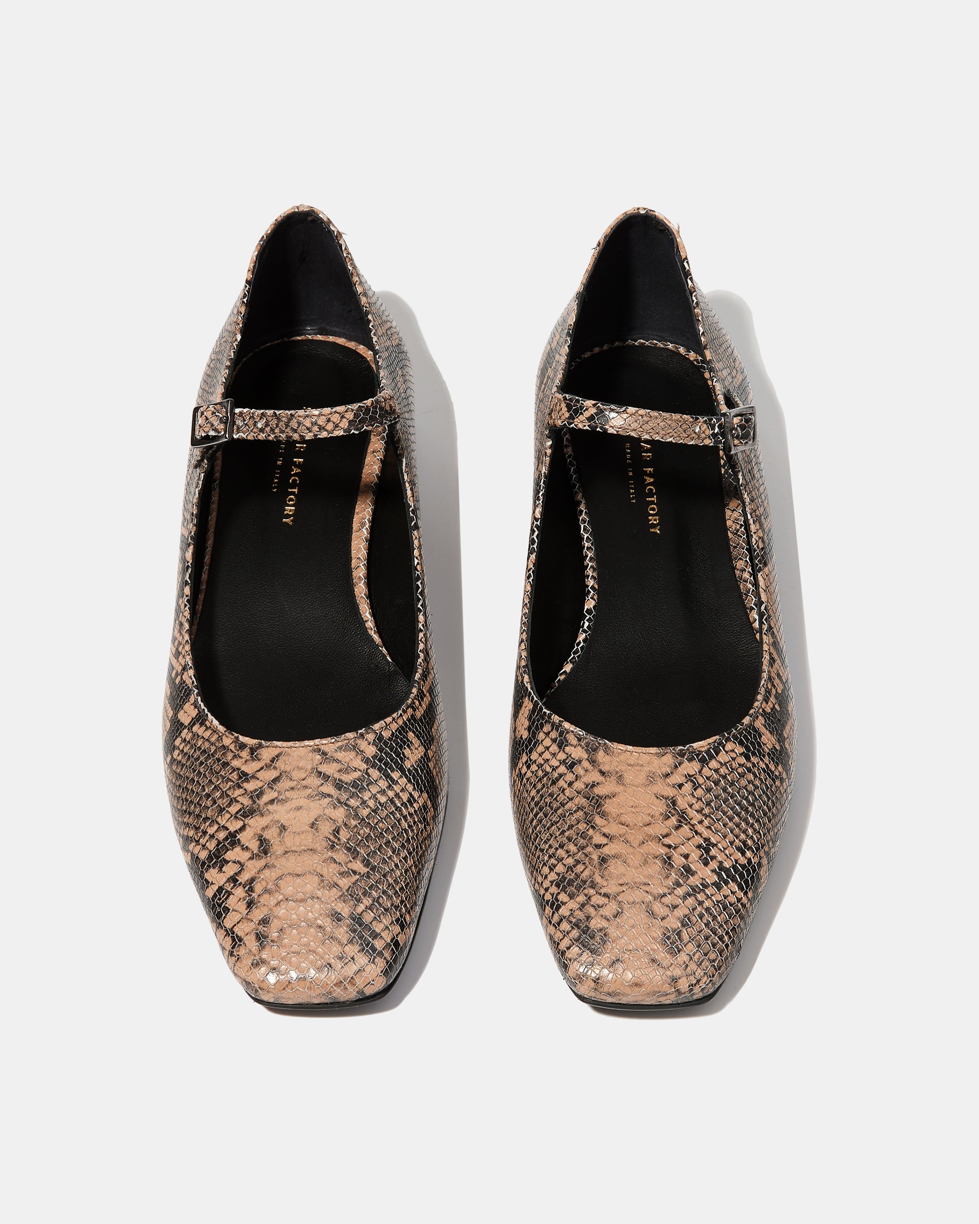 Балетки из натуральной кожи, змеиный принт - Image 3 of 5