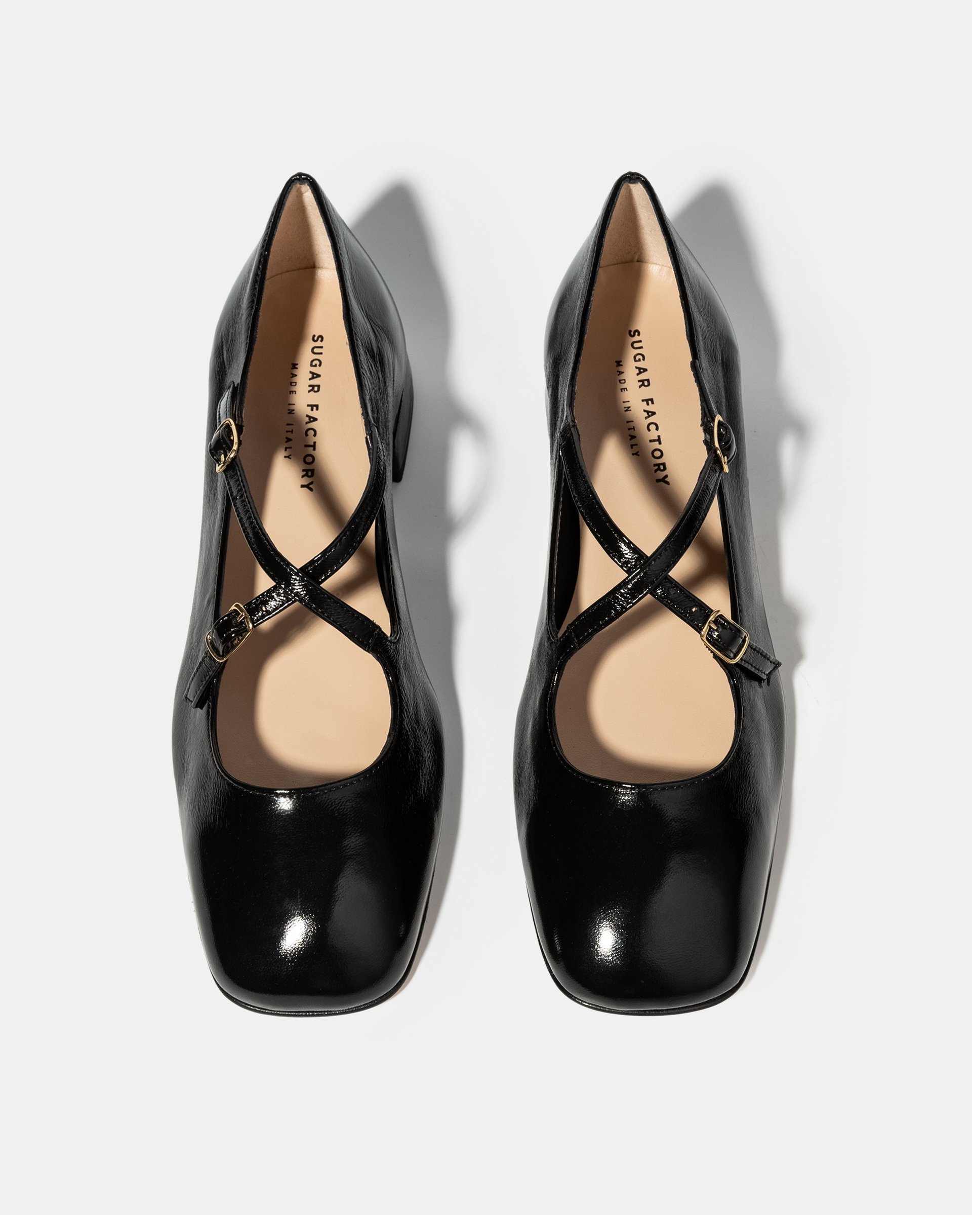 Черные кожаные туфли на низком каблуке - Image 3 of 5