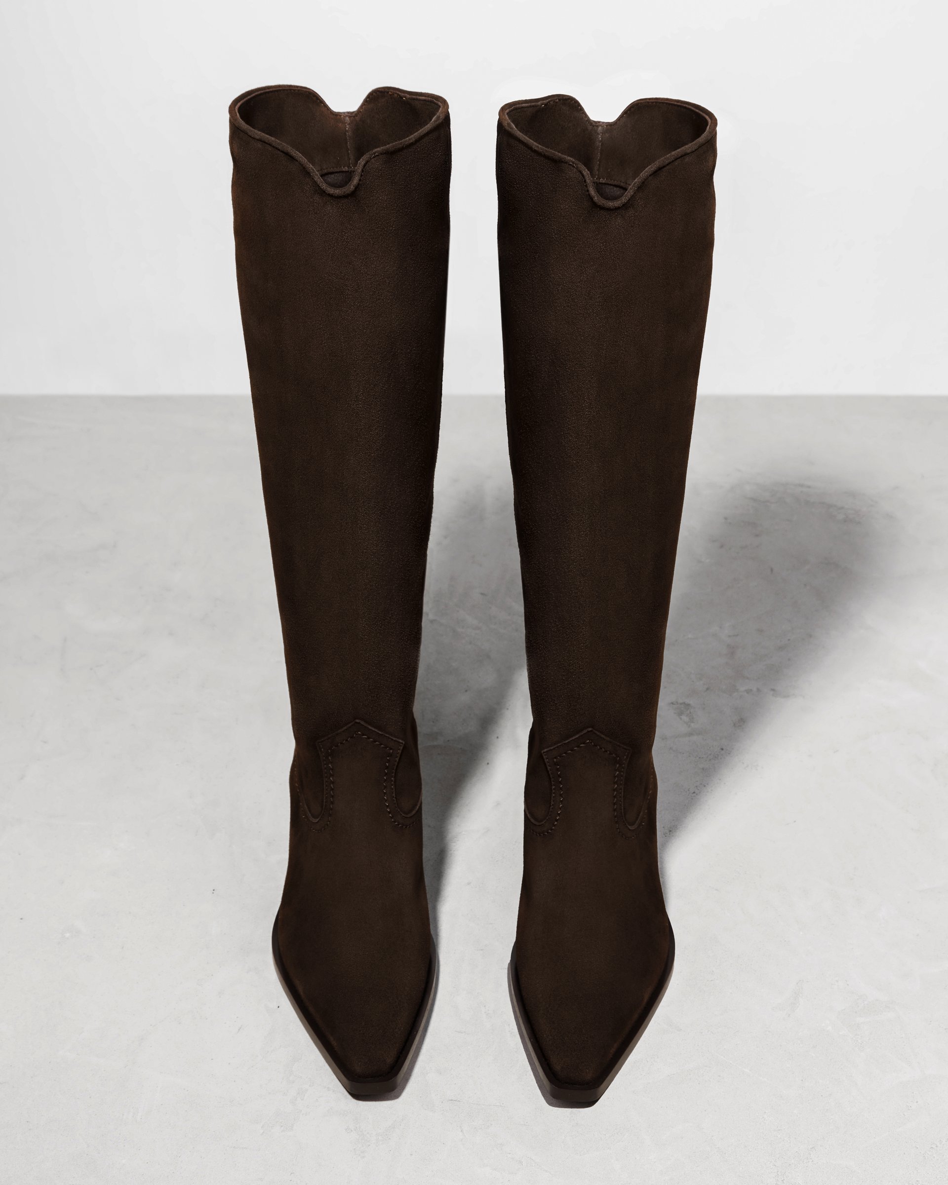 Сапоги из темно-коричневой замши - Image 3 of 5