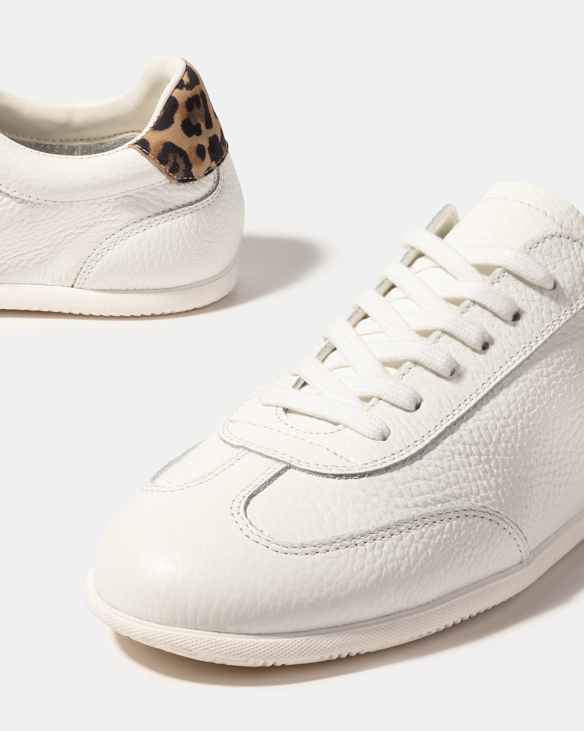 Белые кеды с леопардовой вставкой - Image 4 of 4