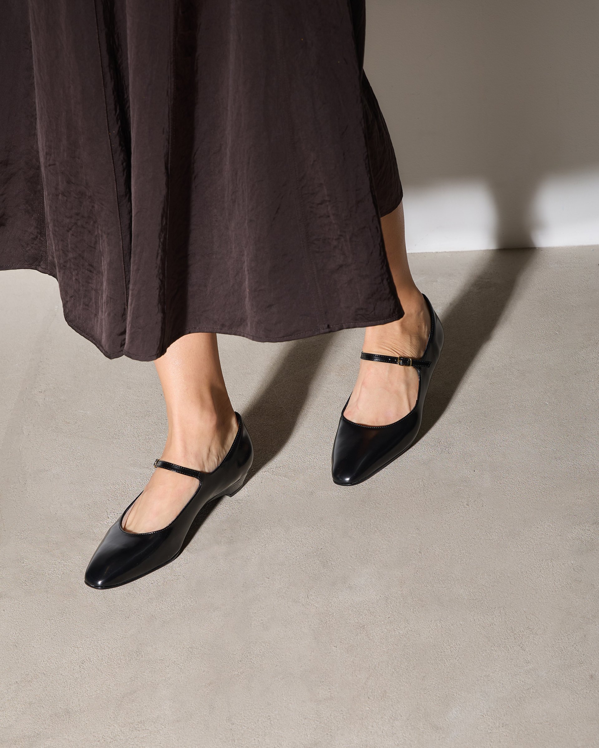 Черные кожаные туфли на ремешке - Image 6 of 6