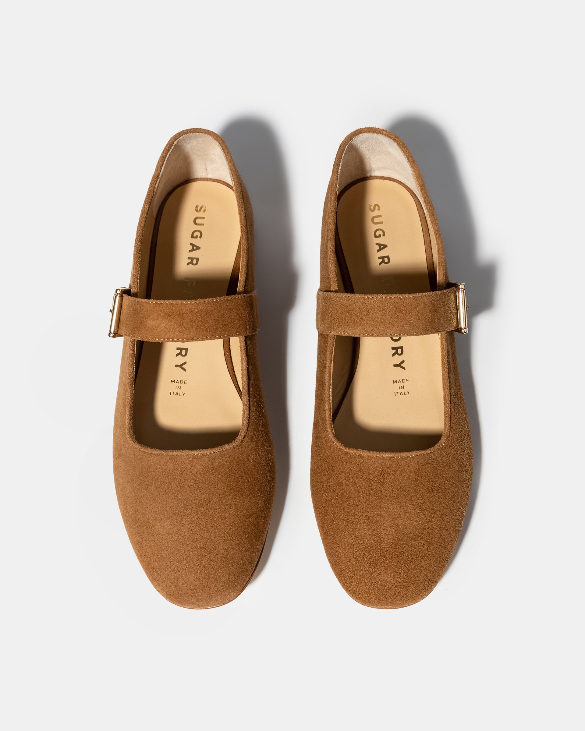 Коричневые замшевые туфли на плоской подошве - Image 3 of 4