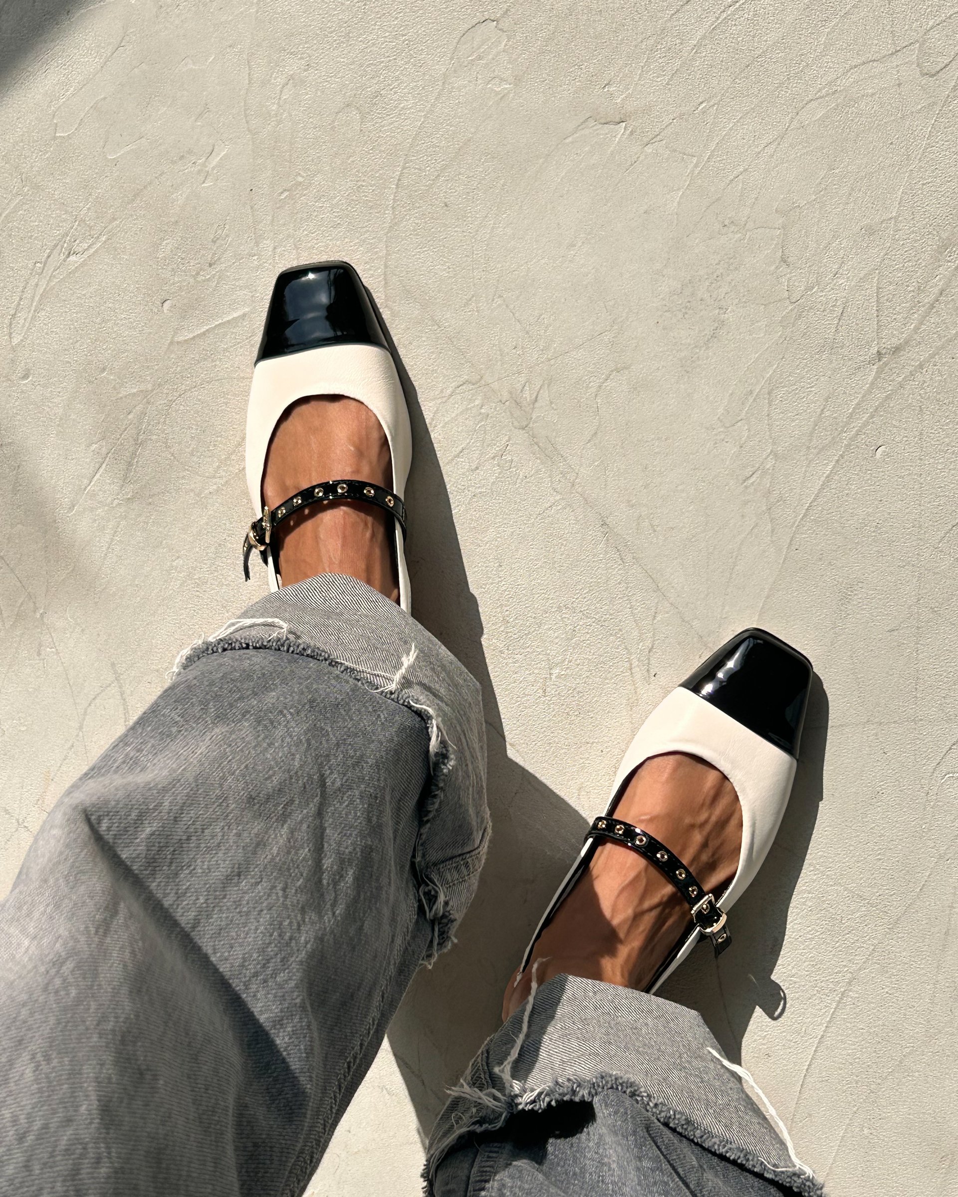 Черно-белые кожаные туфли - Image 5 of 5