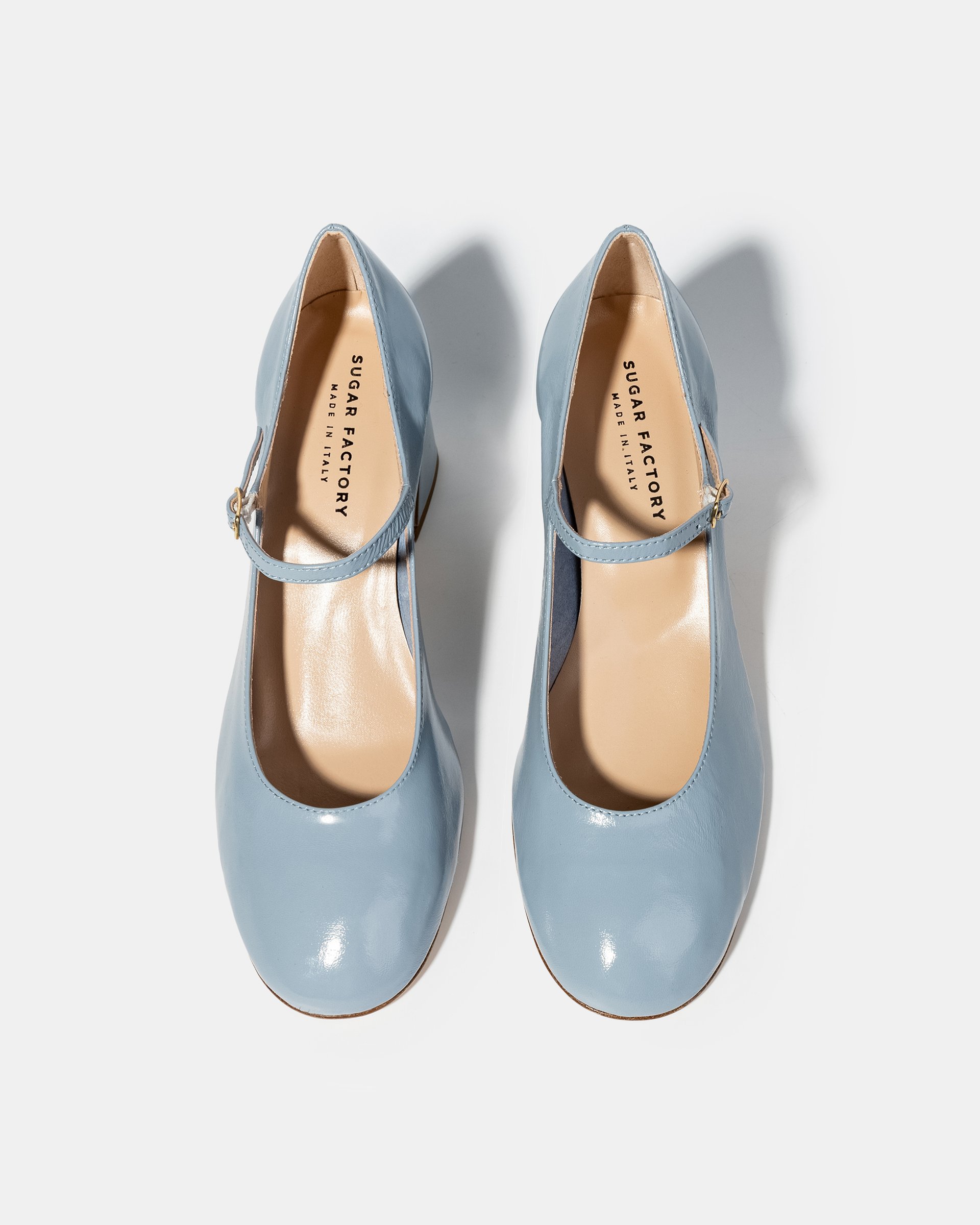 Светло-голубые лакированные туфли на каблуке - Image 3 of 4