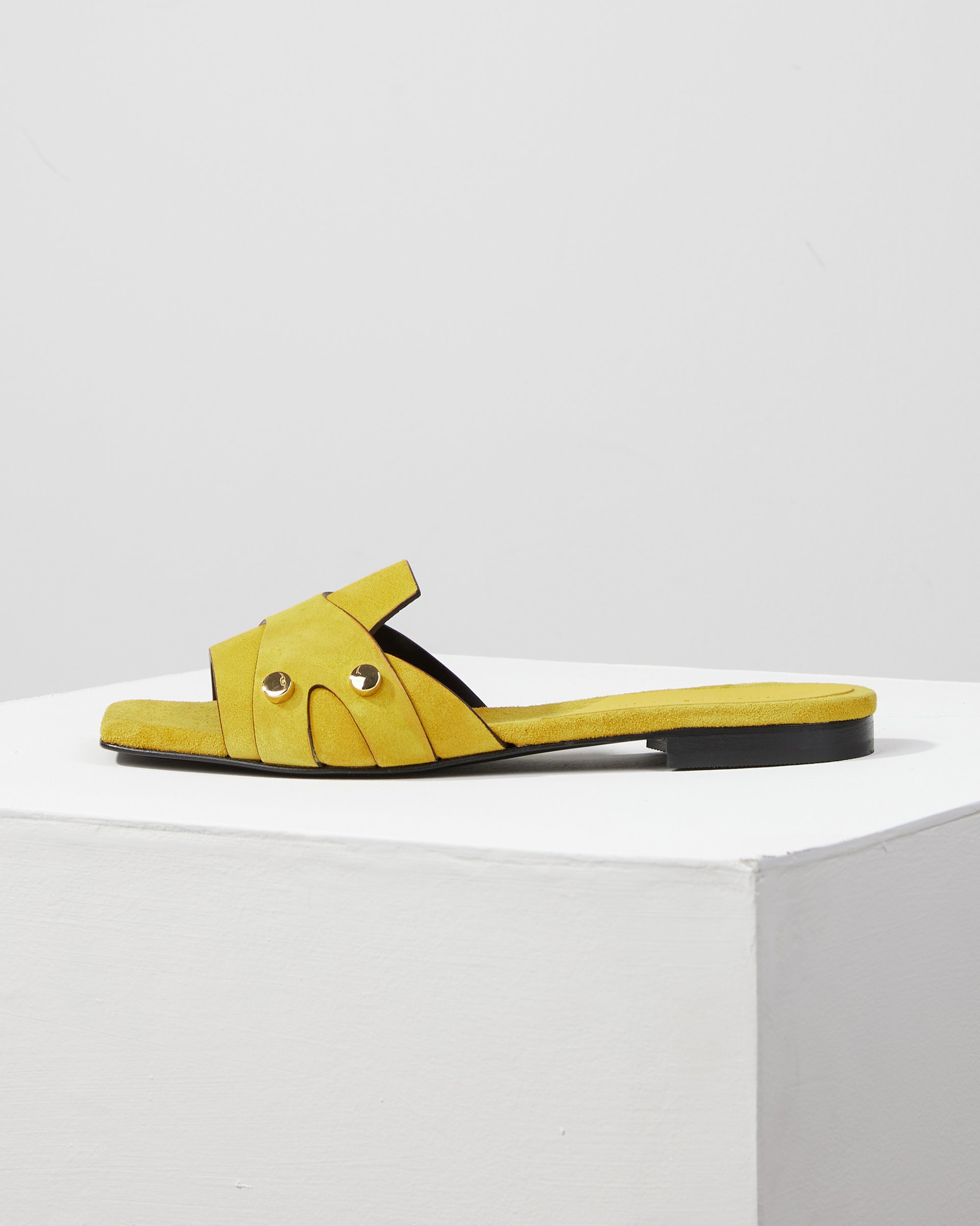 Желтые замшевые пантолеты - Main image