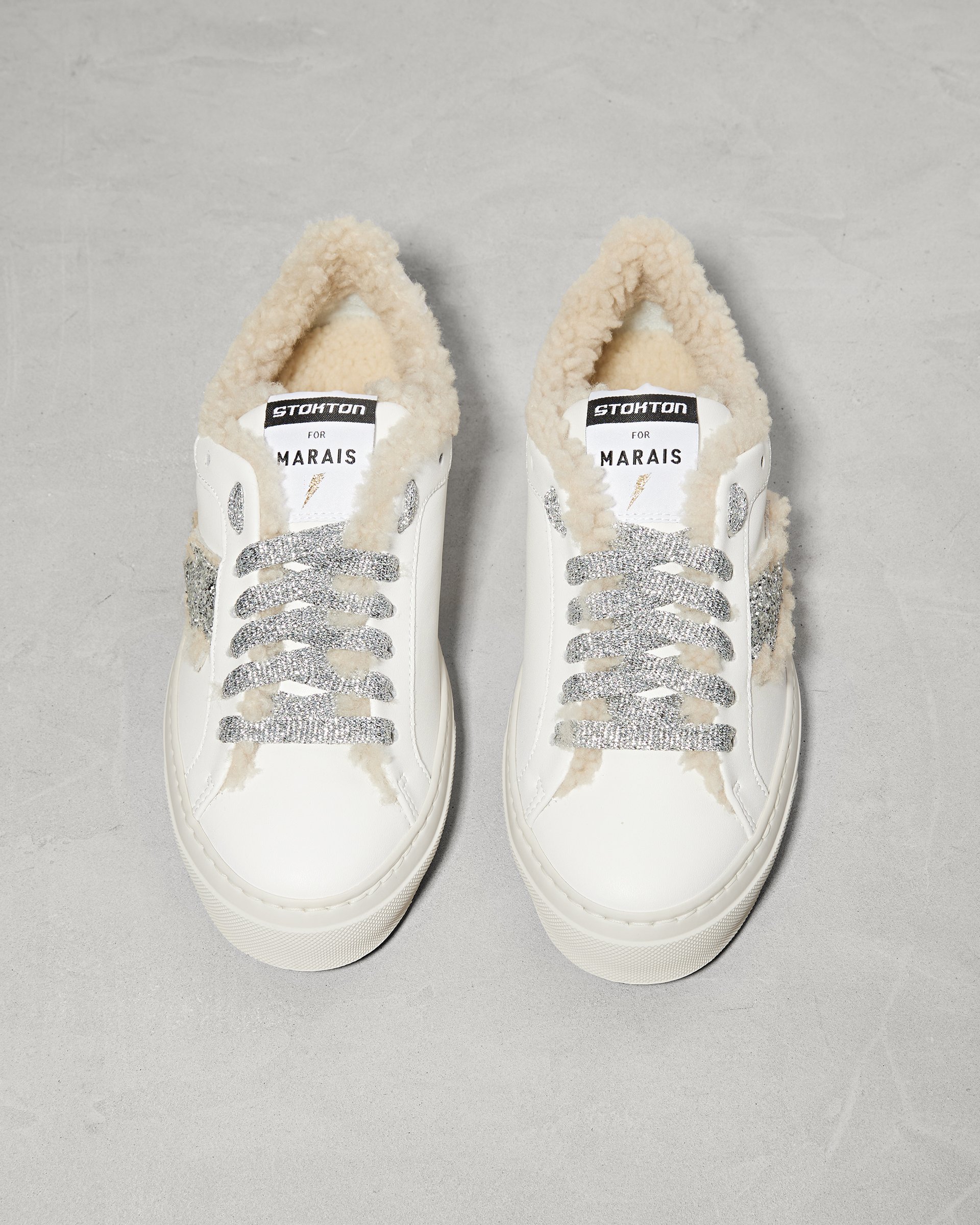 Белые кожаные утепленные кроссовки - Image 2 of 5