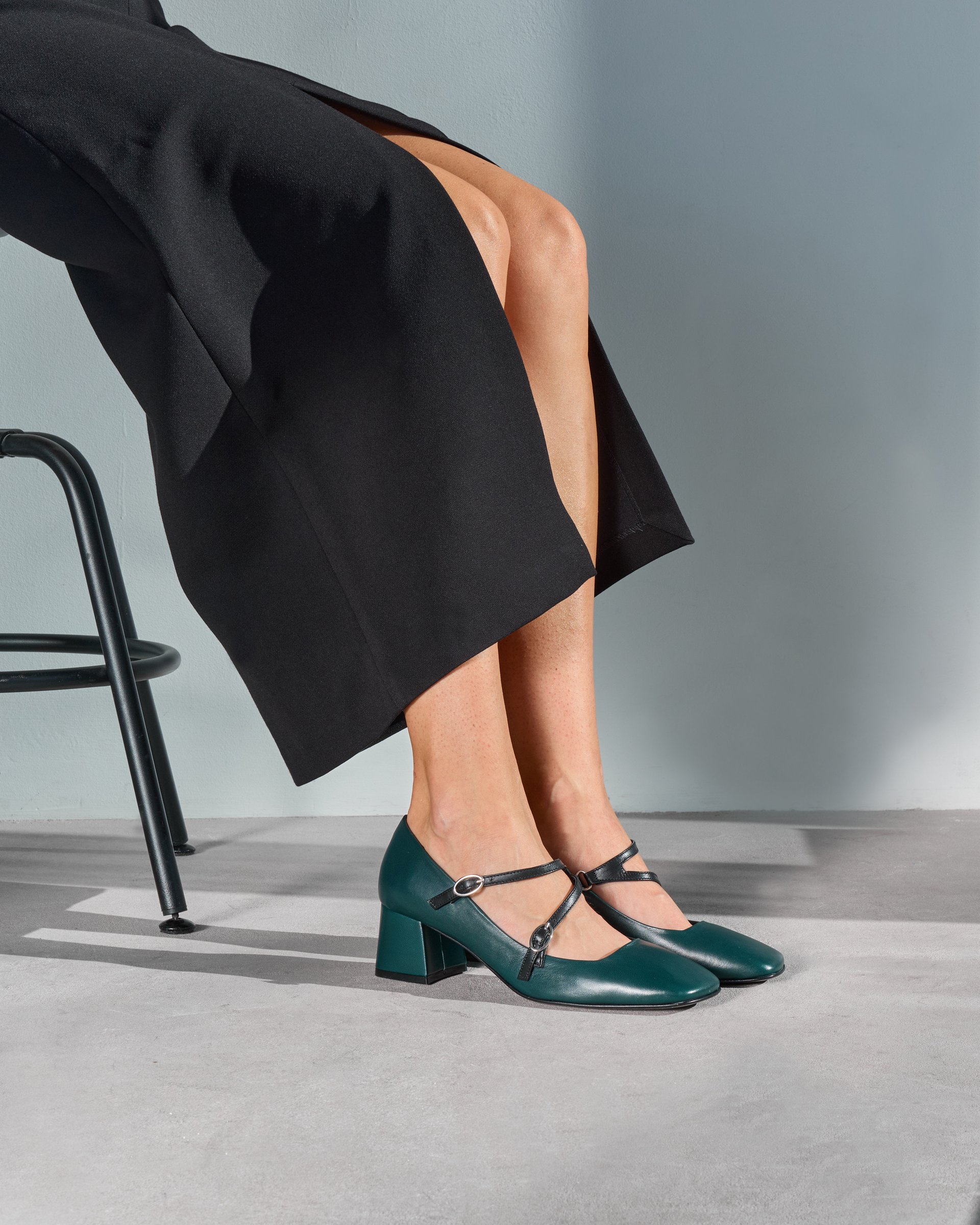 Темно-зеленые туфли из натуральной кожи - Image 5 of 6