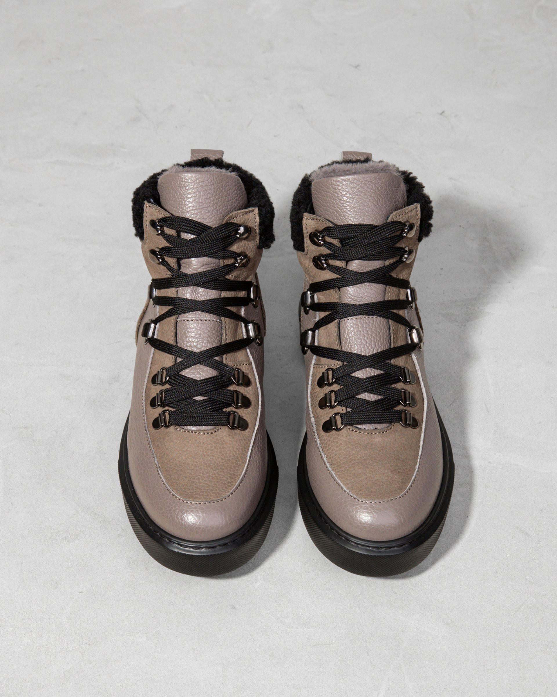 Серые зимние кожаные ботинки - Image 3 of 5