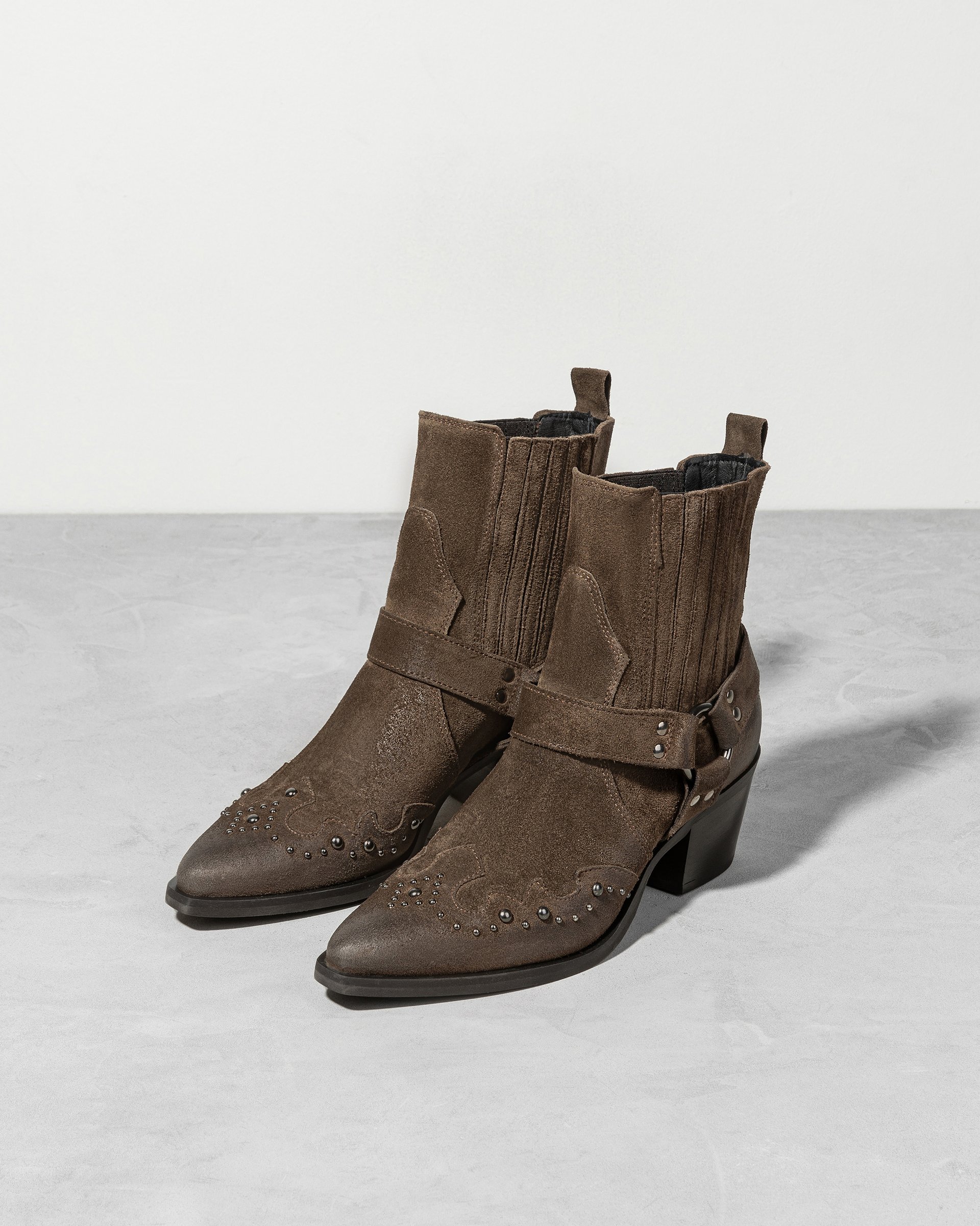 Коричневые замшевые казаки - Image 2 of 4