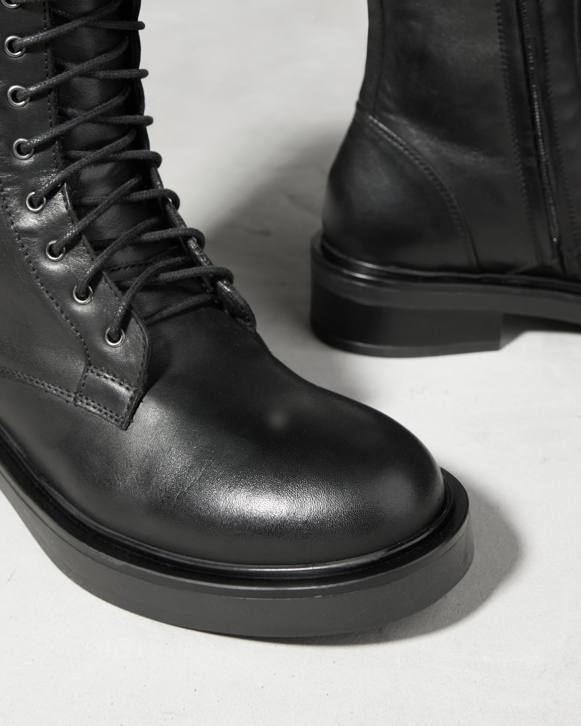 Черные кожаные ботинки на шнуровке - Image 4 of 6