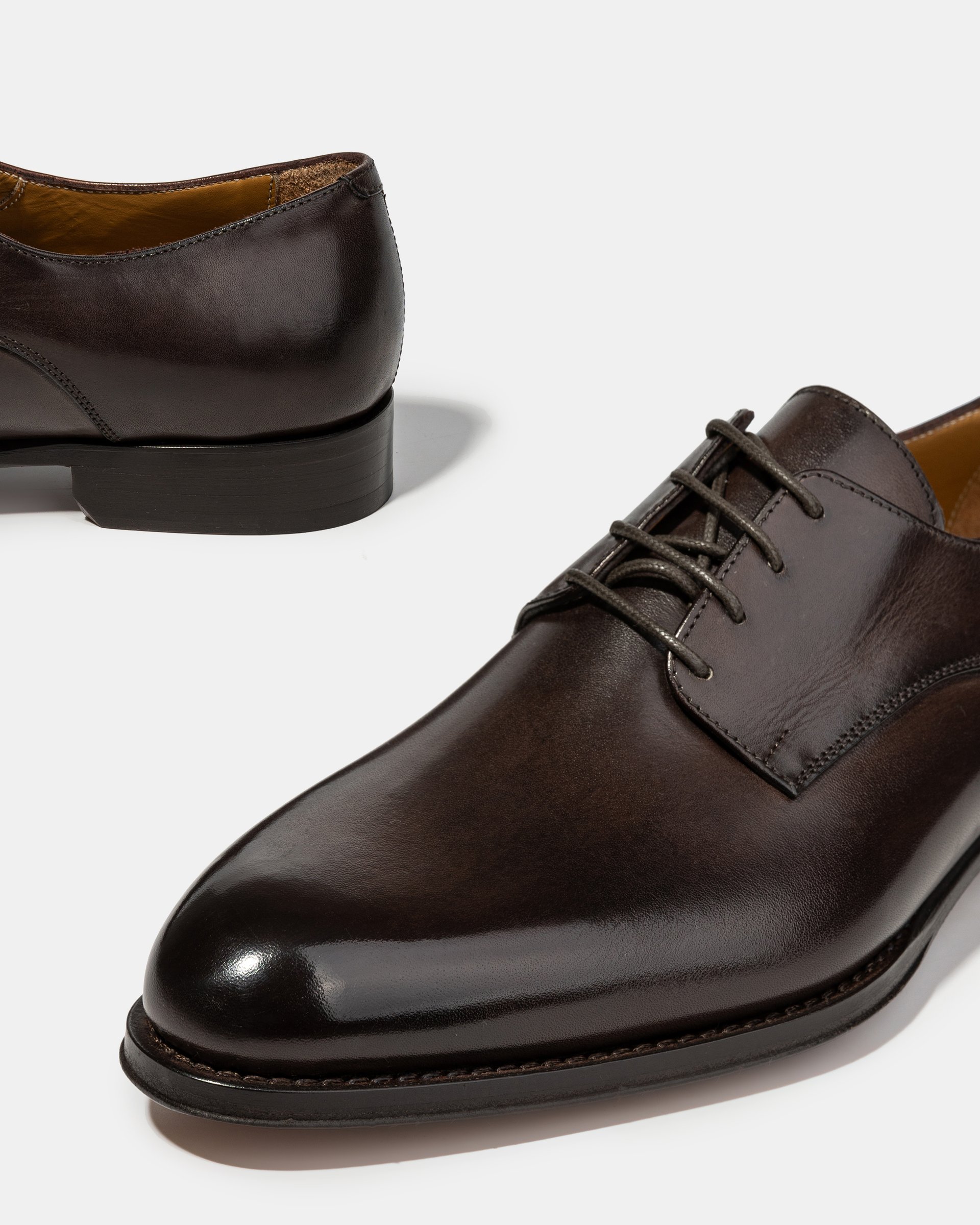 Тёмно-коричневые кожаные туфли - Image 4 of 5