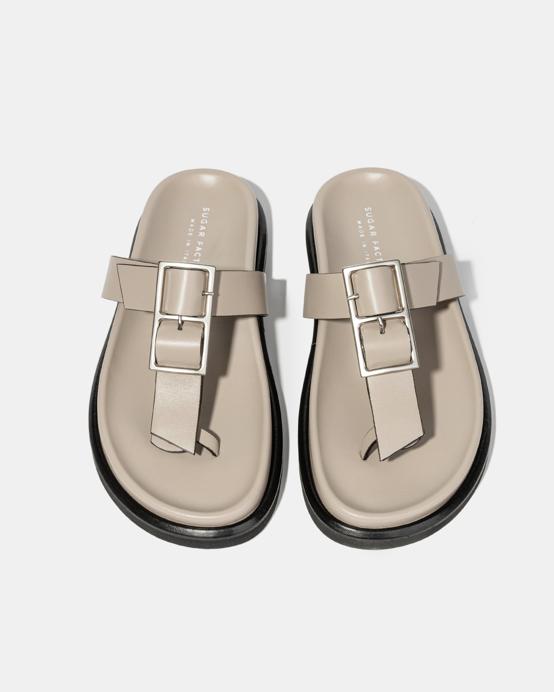 Бежевые кожаные шлепанцы - Image 3 of 4