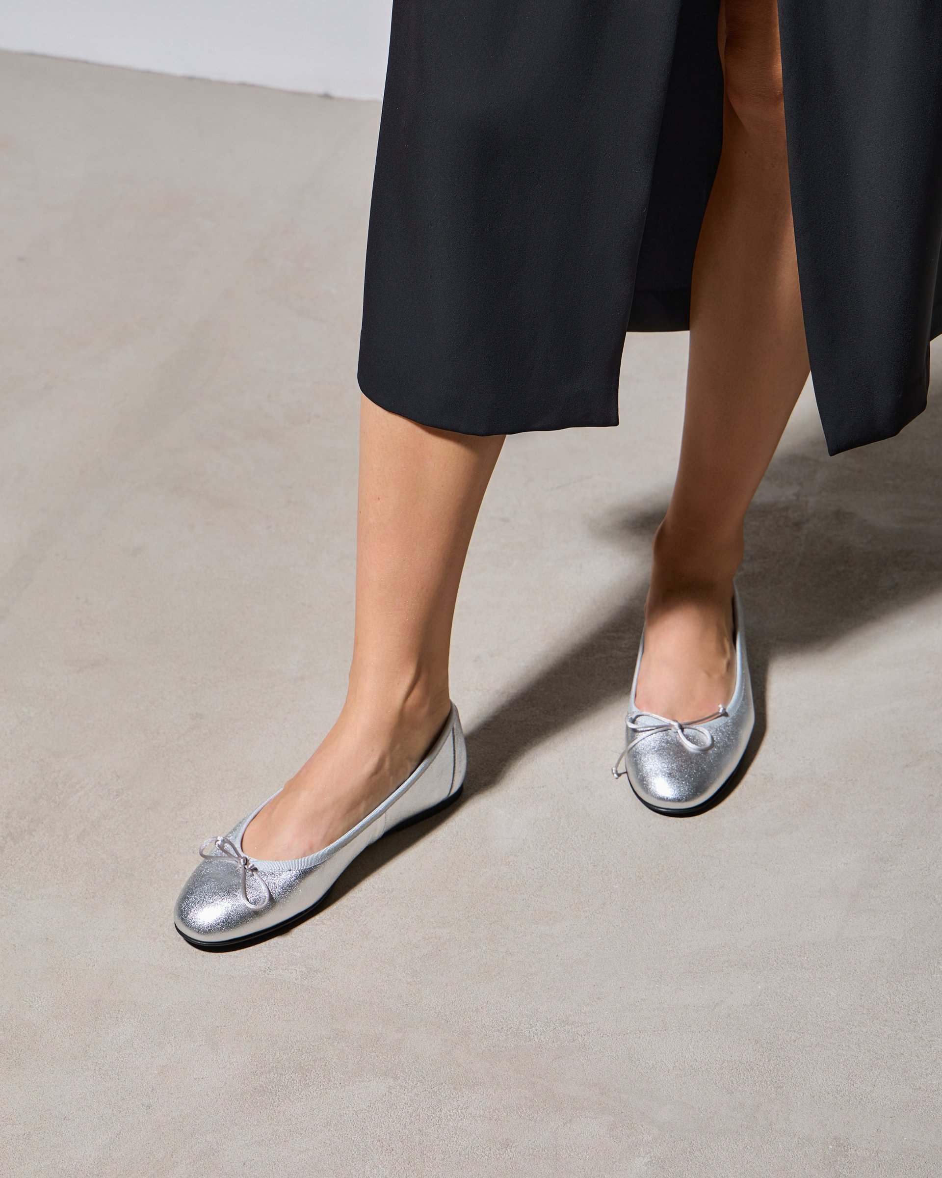 Балетки из серебристой натуральной кожи - Image 7 of 7