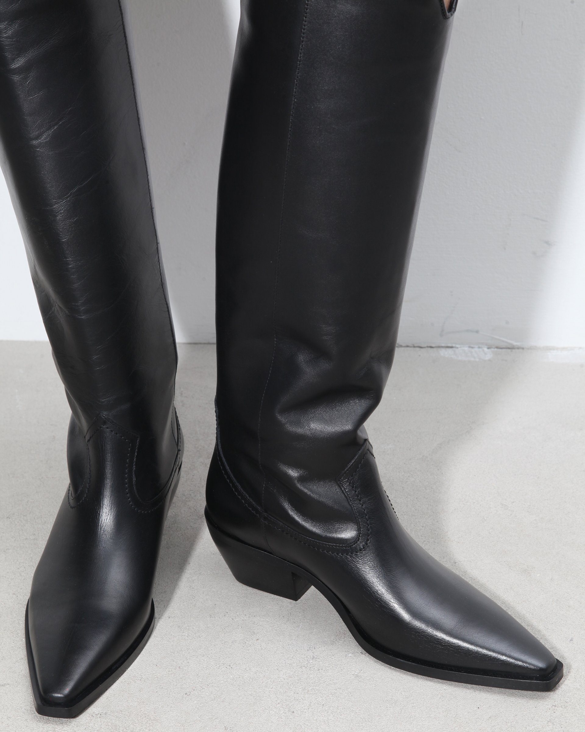 Черные кожаные сапоги - Image 6 of 7