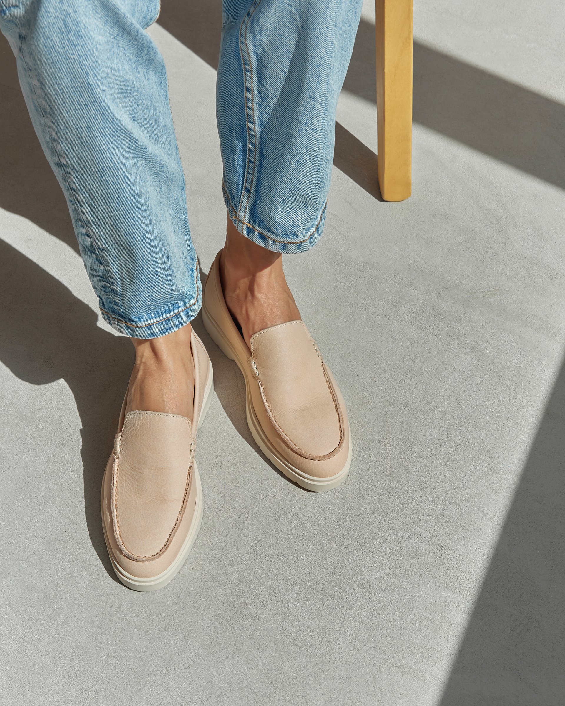 Кремовые кожаные лоферы - Image 7 of 7