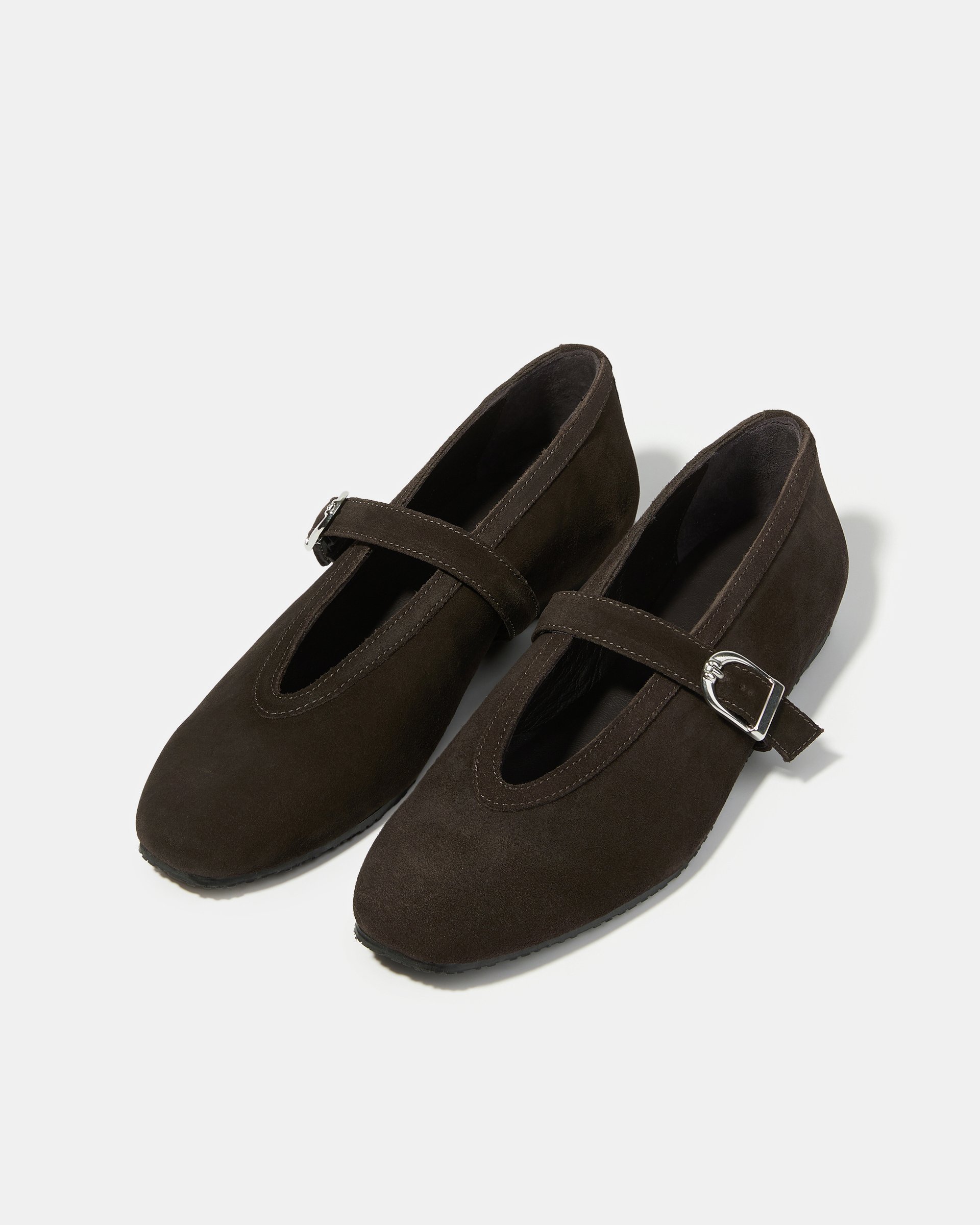 Темно-коричневые замшевые балетки - Image 2 of 4