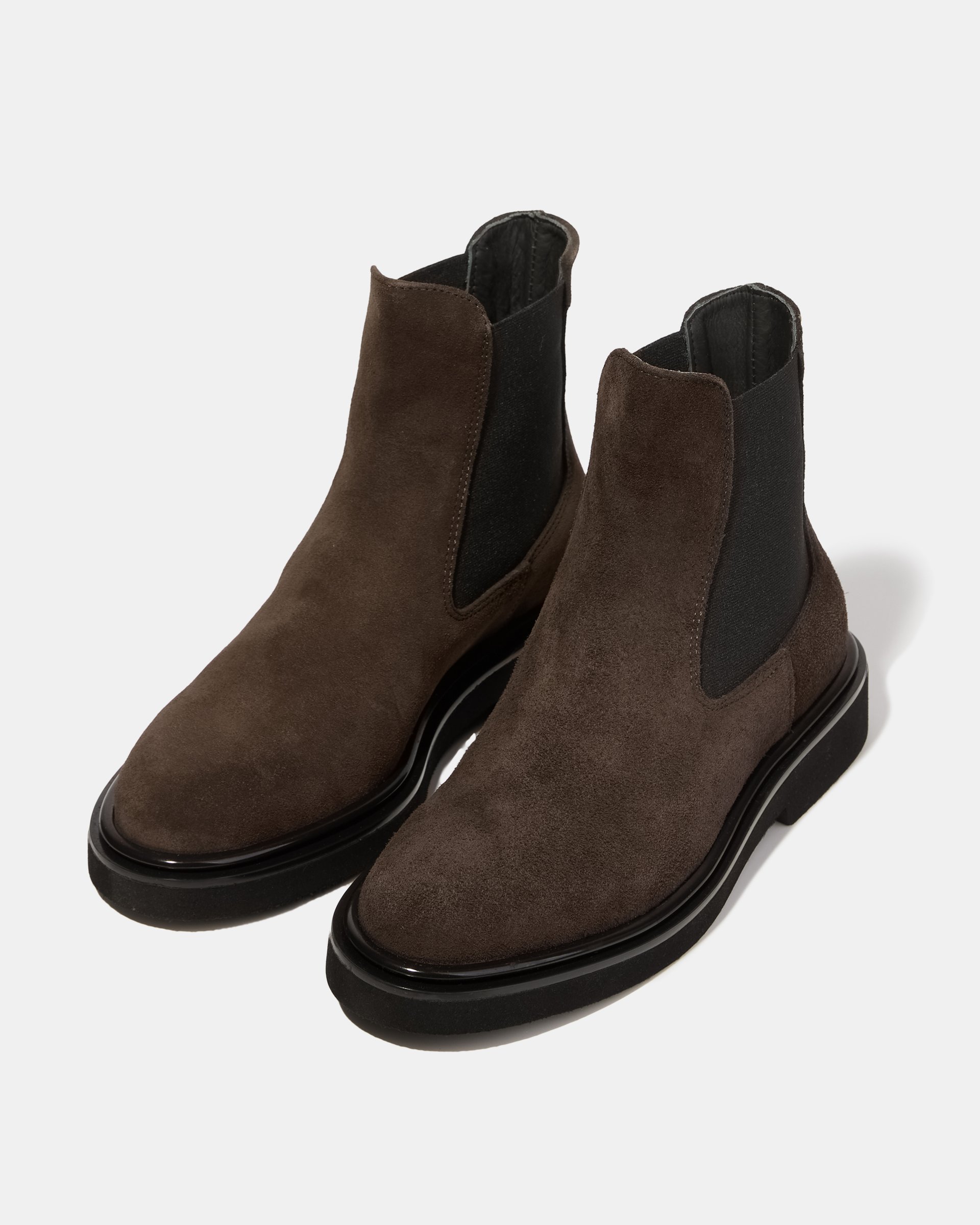 Темно-коричневые замшевые женские ботинки челси - Image 2 of 5